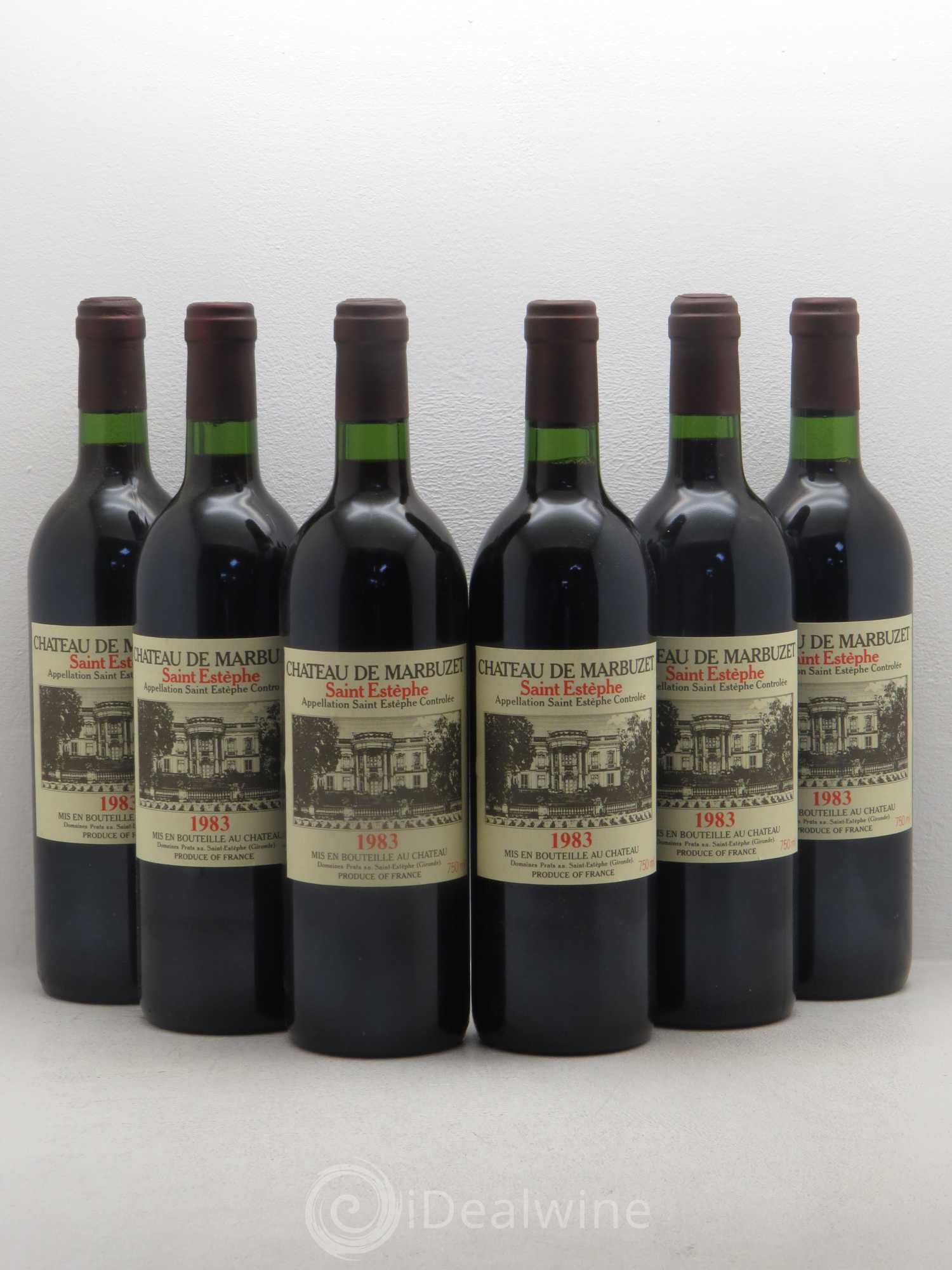 Château de Marbuzet Cru Bourgeois 1983 - Lot de 6 bouteilles - 0