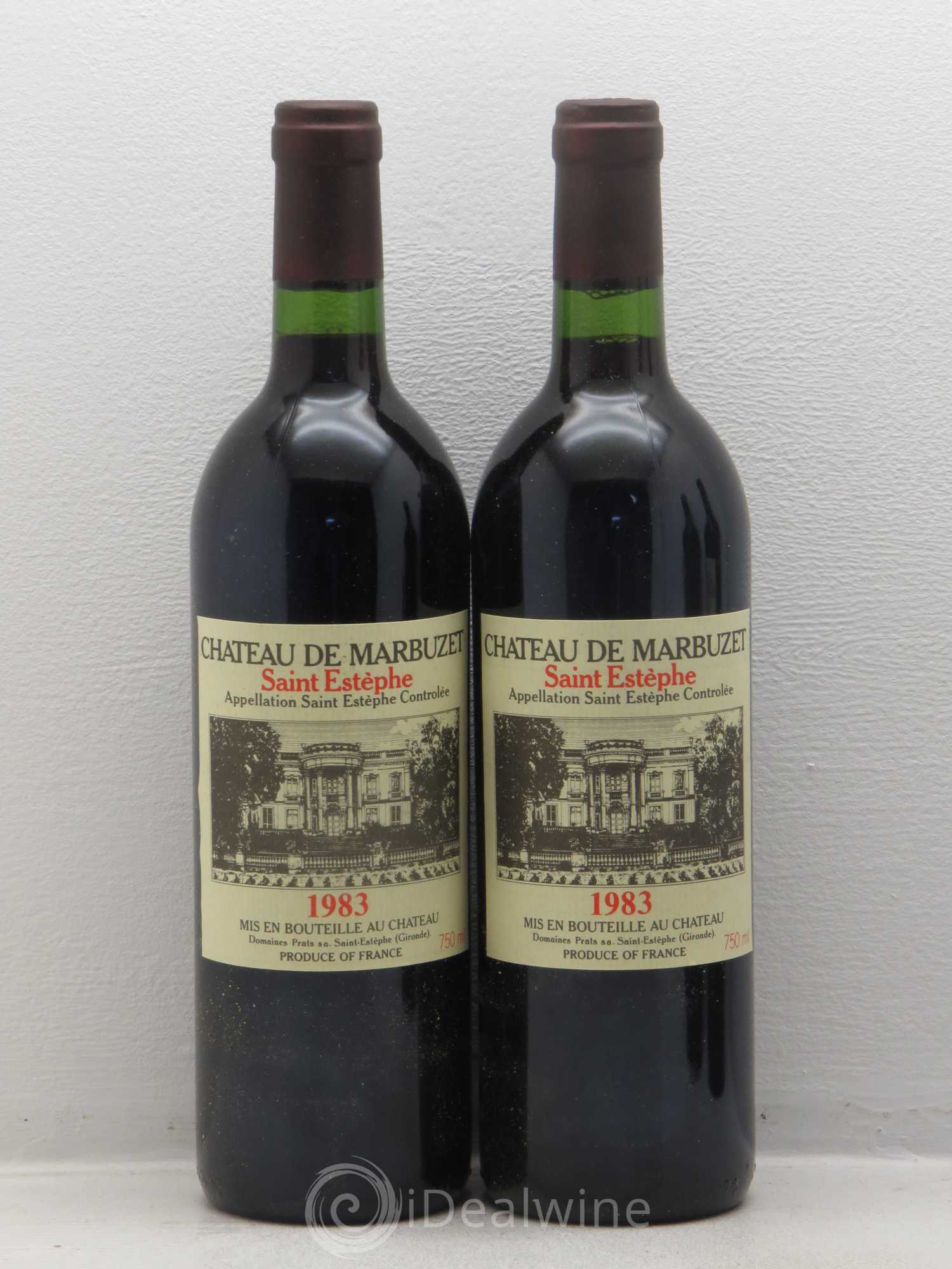 Château de Marbuzet Cru Bourgeois 1983 - Lot de 4 bouteilles - 1