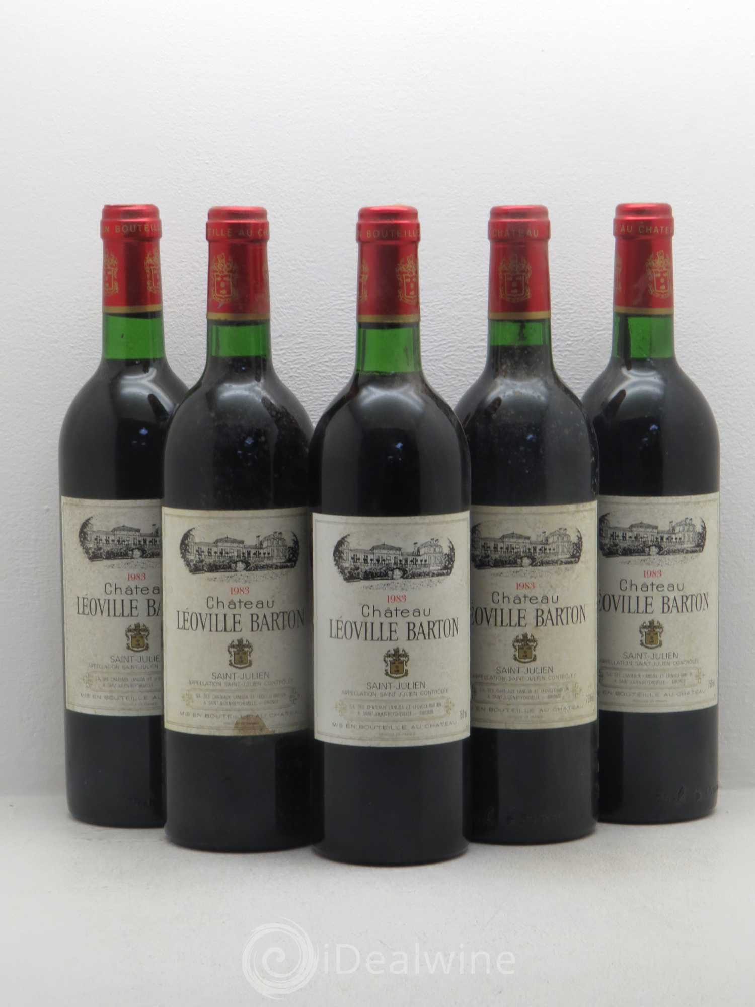Château Léoville Barton 2ème Grand Cru Classé 1983 - Lot de 5 bouteilles - 0
