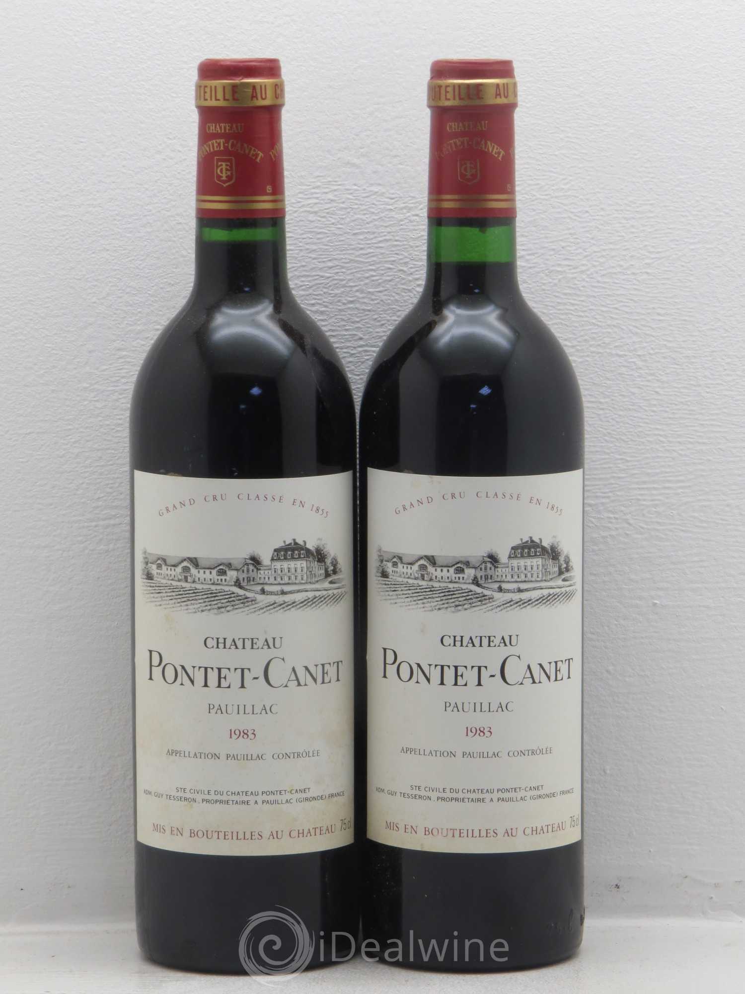 Château Pontet Canet 5ème Grand Cru Classé 1983 - Lot de 2 bouteilles - 0