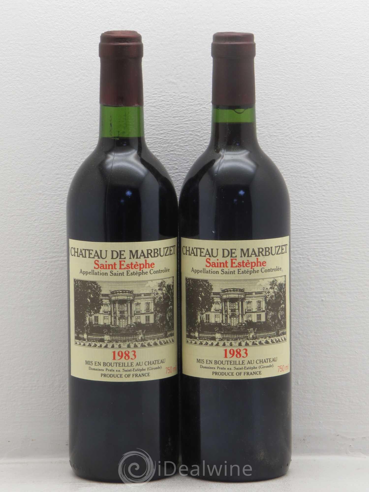 Château de Marbuzet Cru Bourgeois 1983 - Lot de 2 bouteilles - 0