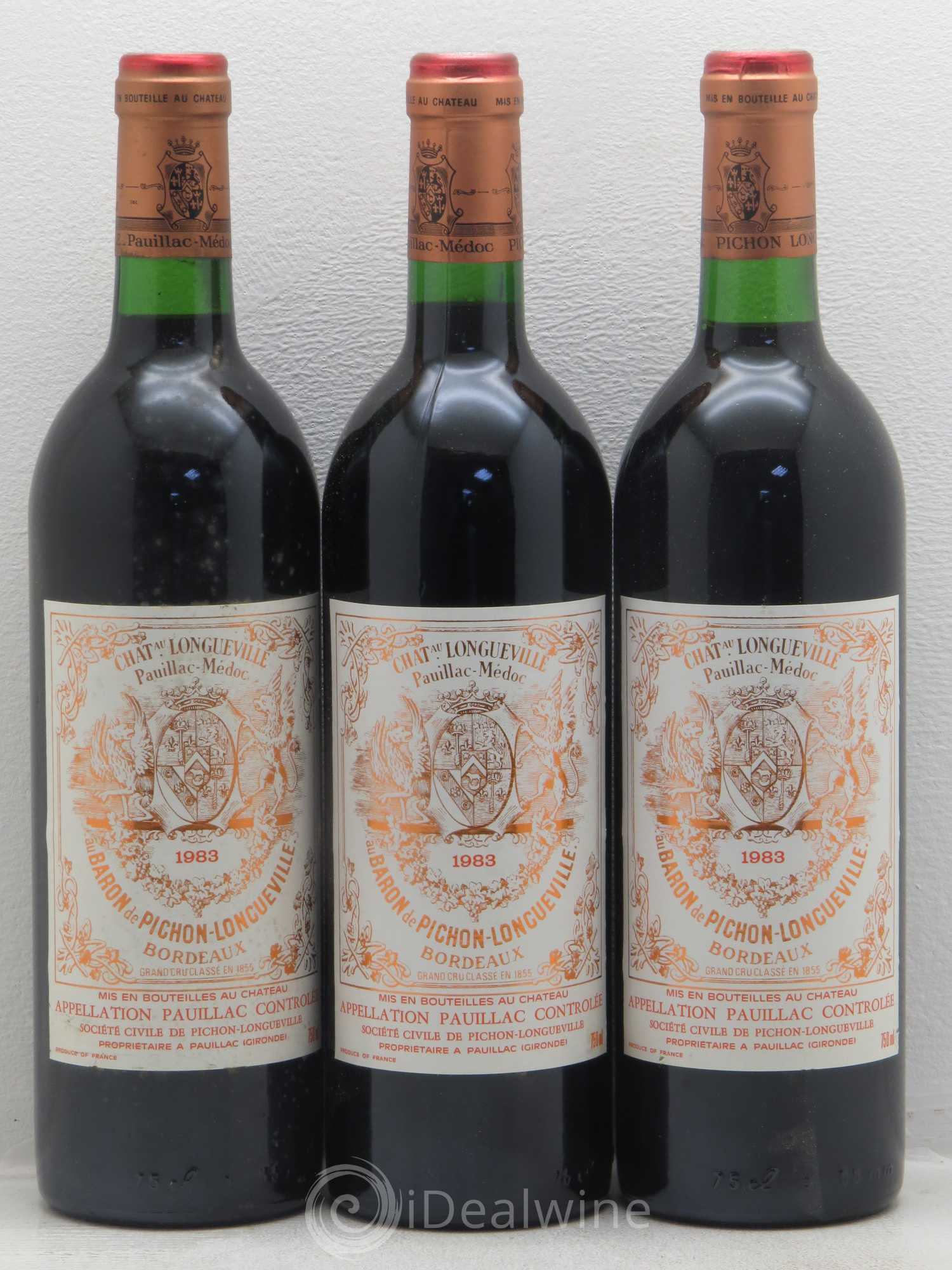 Pichon Longueville Baron 2ème Grand Cru Classé 1983 - Lot de 6 bouteilles - 2