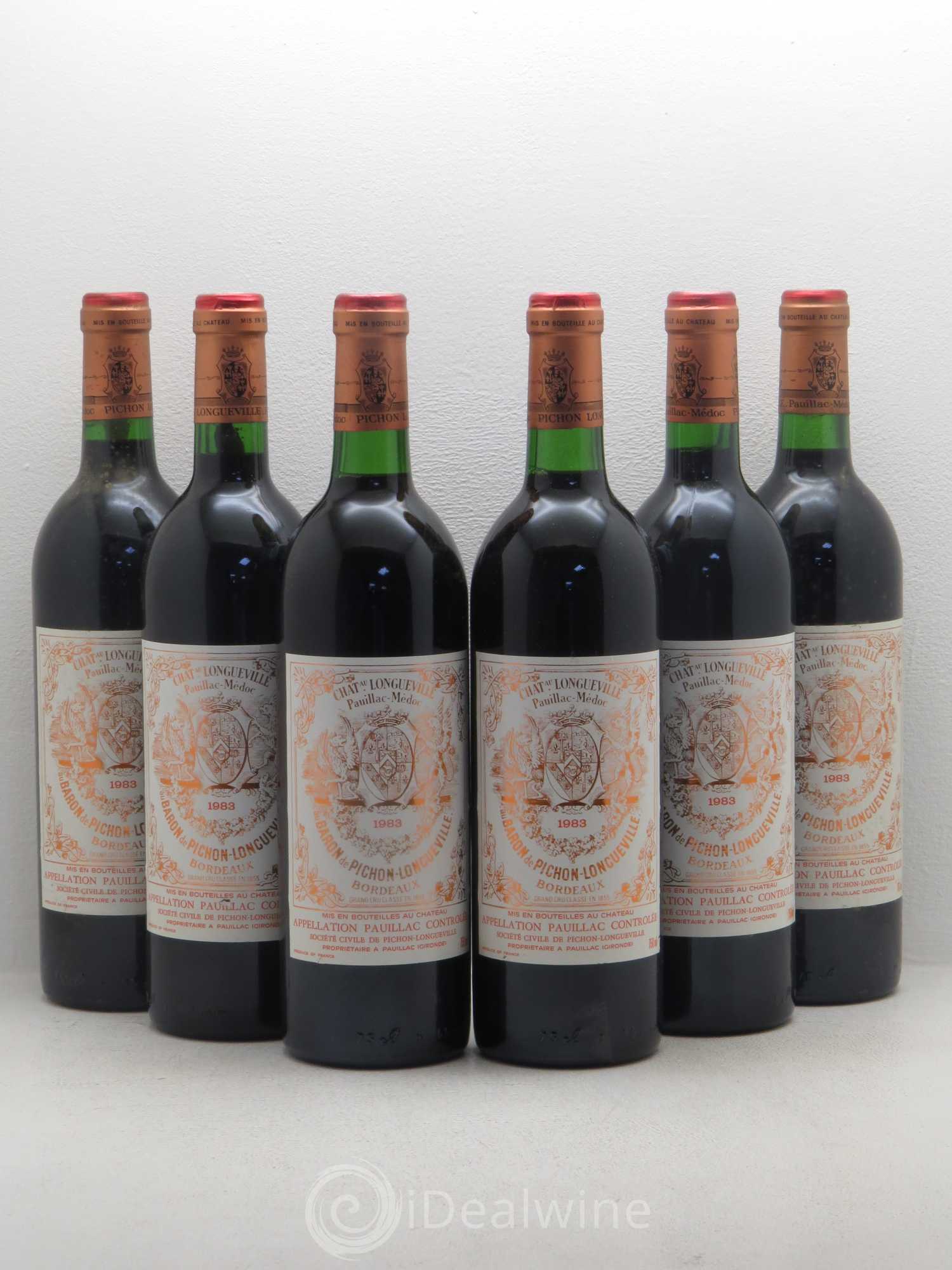 Pichon Longueville Baron 2ème Grand Cru Classé 1983 - Lot de 6 bouteilles - 0