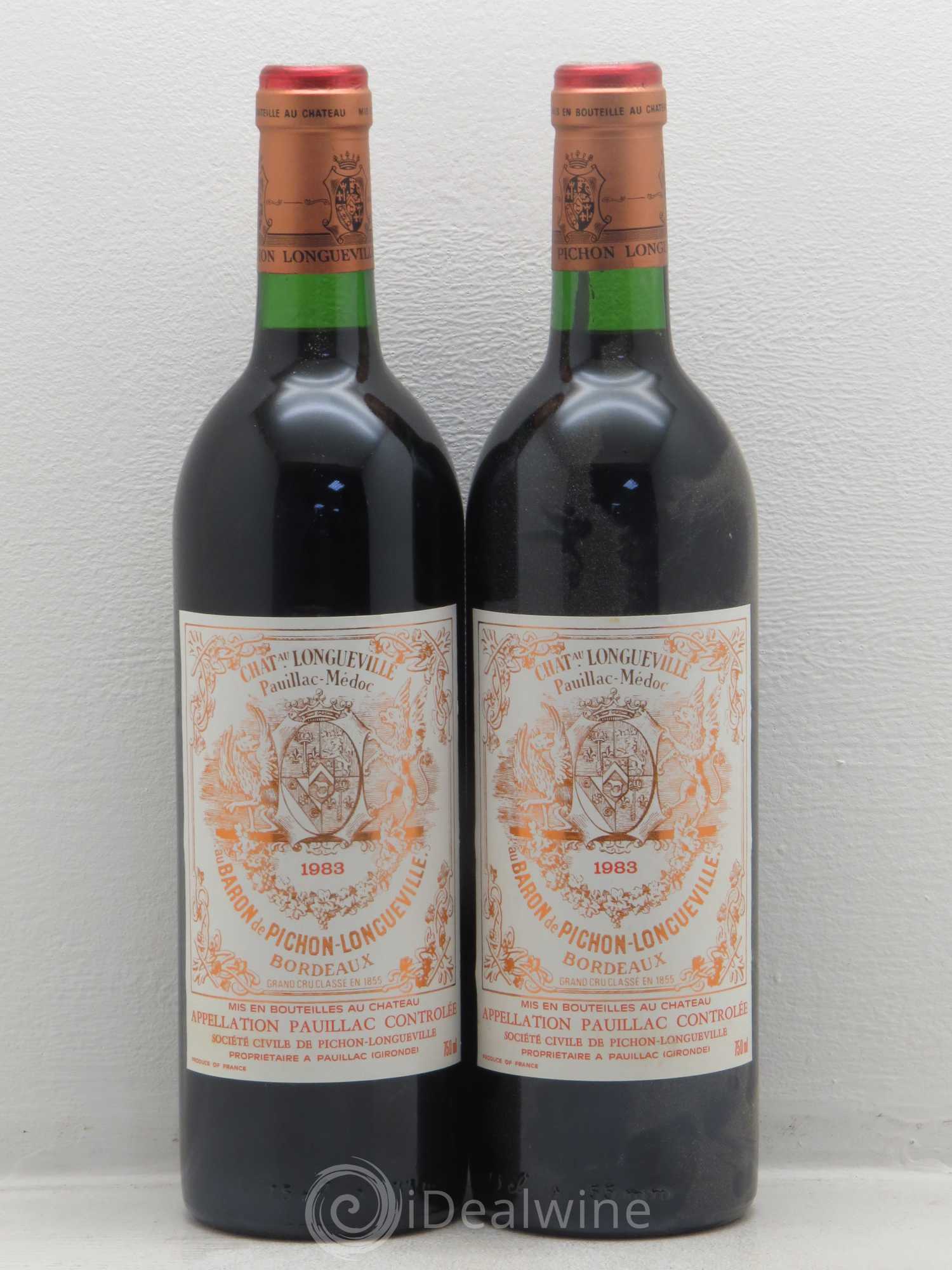 Pichon Longueville Baron 2ème Grand Cru Classé 1983 - Lot de 2 bouteilles - 0