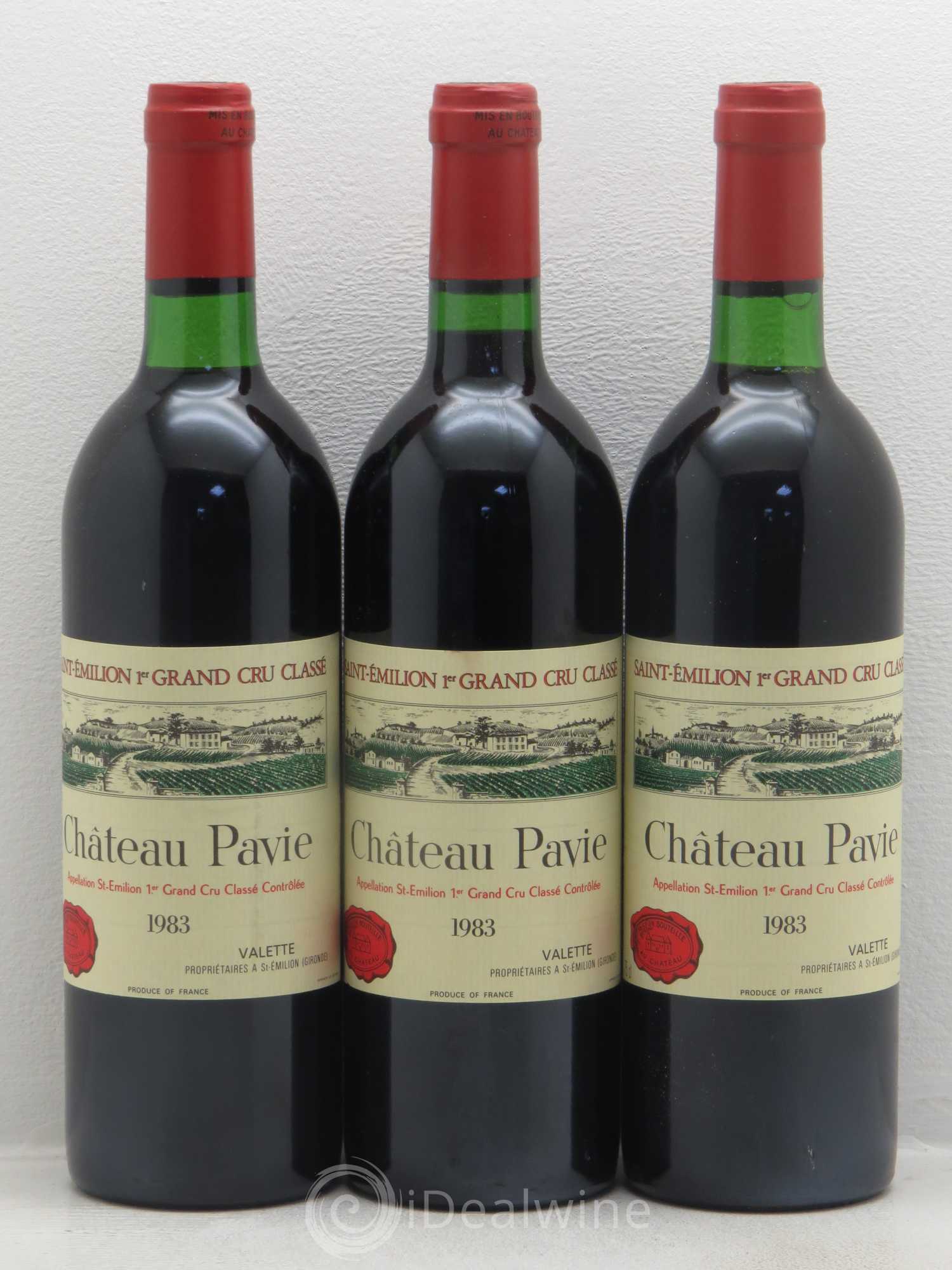 Château Pavie 1er Grand Cru Classé A 1983 - Lot de 3 bouteilles - 0