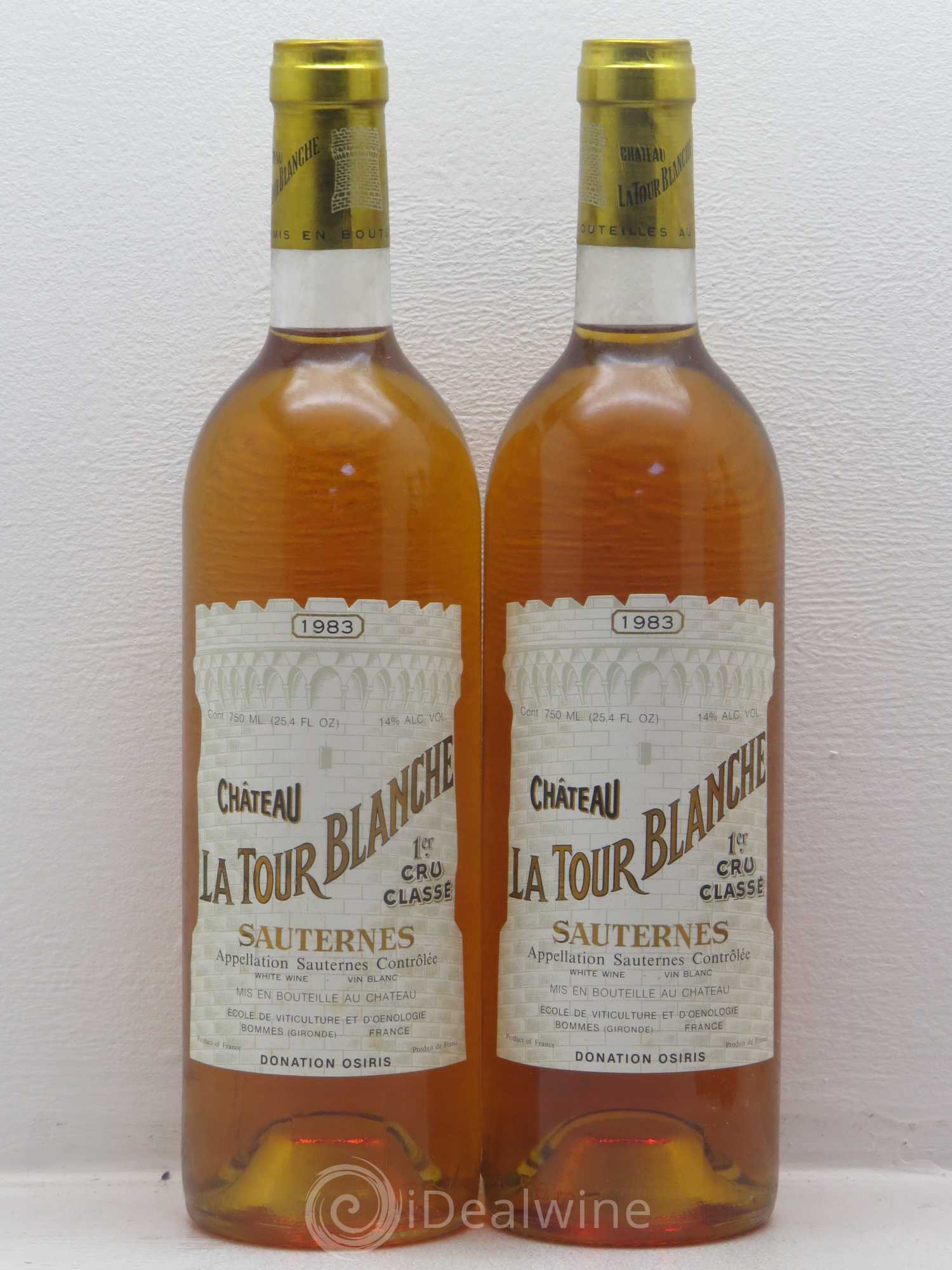 Château la Tour Blanche 1er Grand Cru Classé 1983 - Lotto di 4 bottiglie - 1