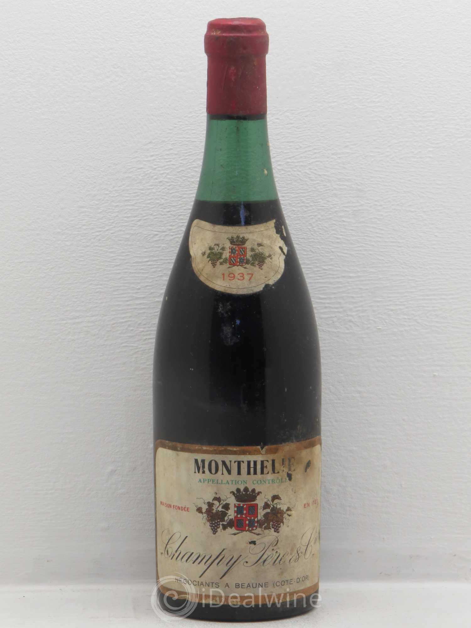 Monthélie Chanson 1937 - Lot de 1 bouteille - 0