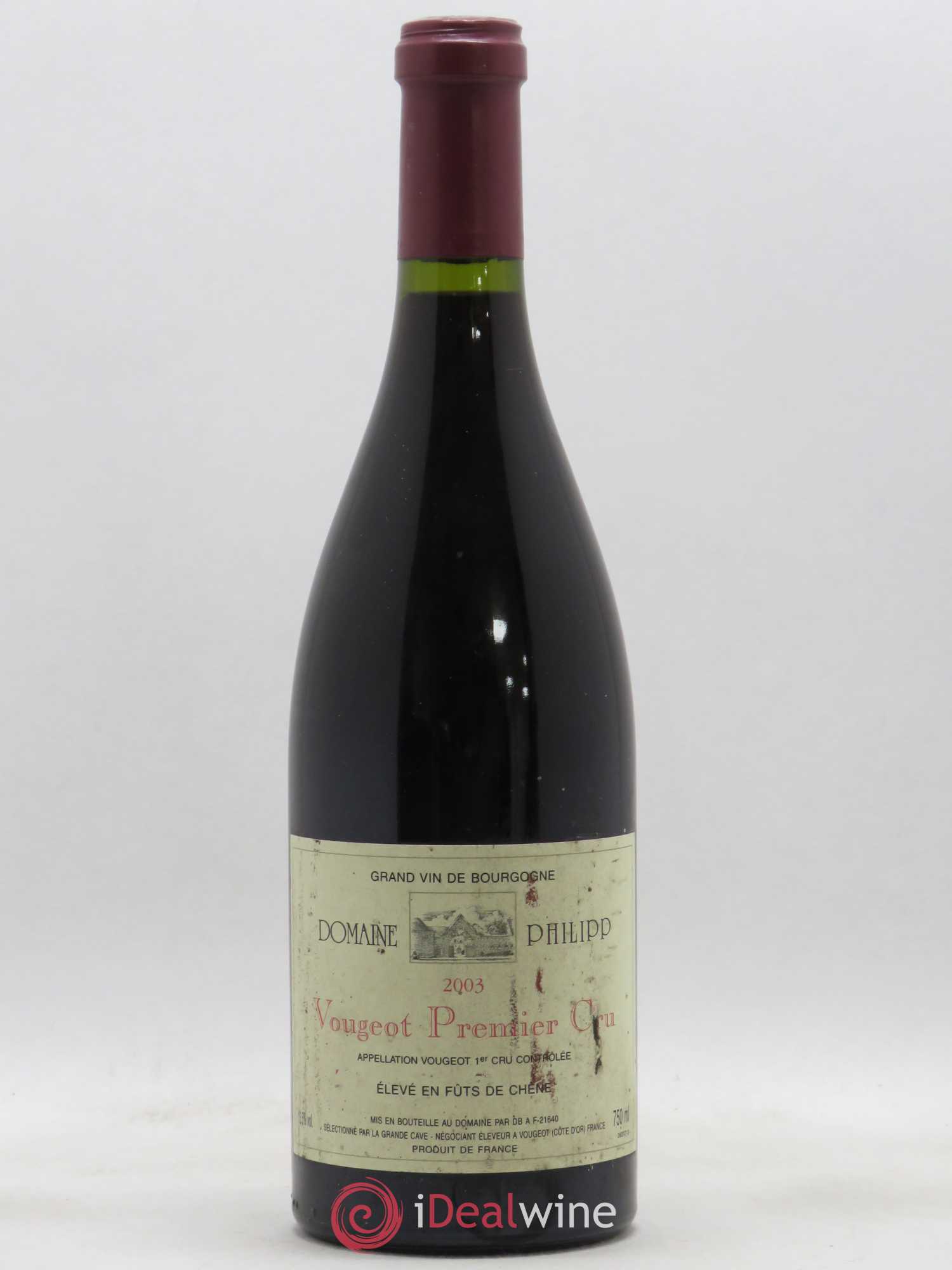 Vougeot 1er Cru Domaine Philipp 2003 - Lot de 1 bouteille - 0