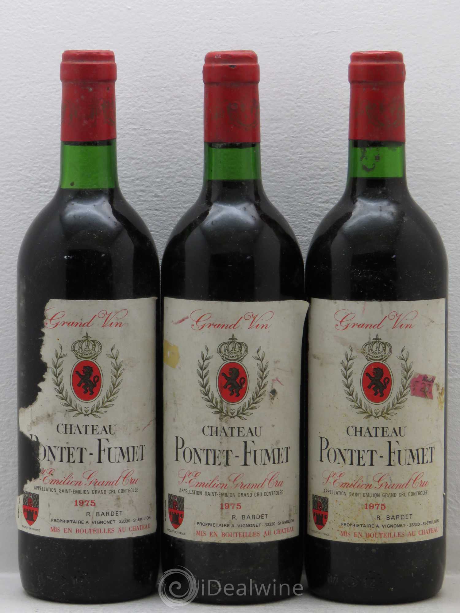 Pontet-Fumet 1975 - Lot de 3 bouteilles - 0