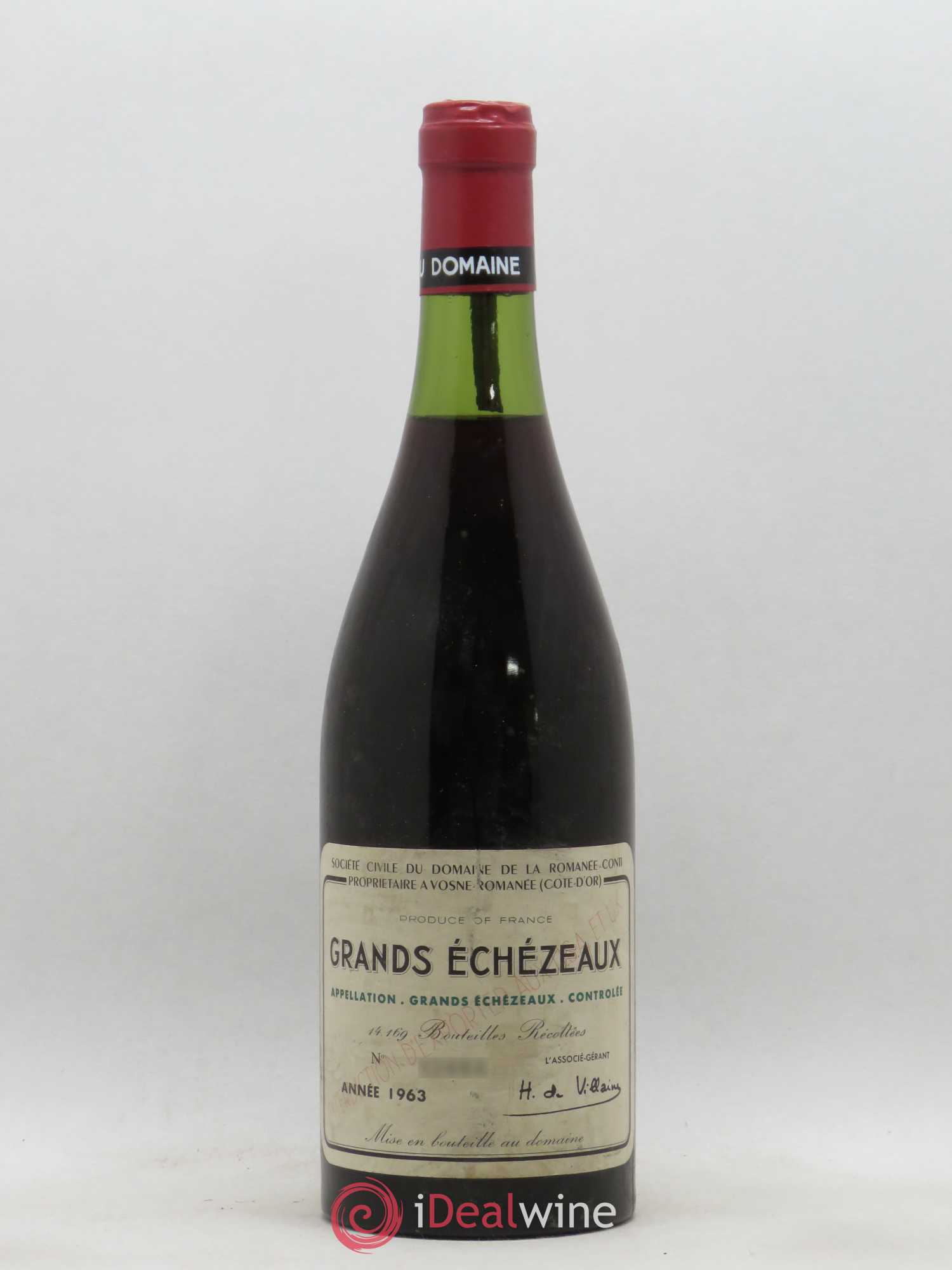 Grands-Echezeaux Grand Cru Domaine de la Romanée-Conti 1963 - Lot de 1 bouteille - 0