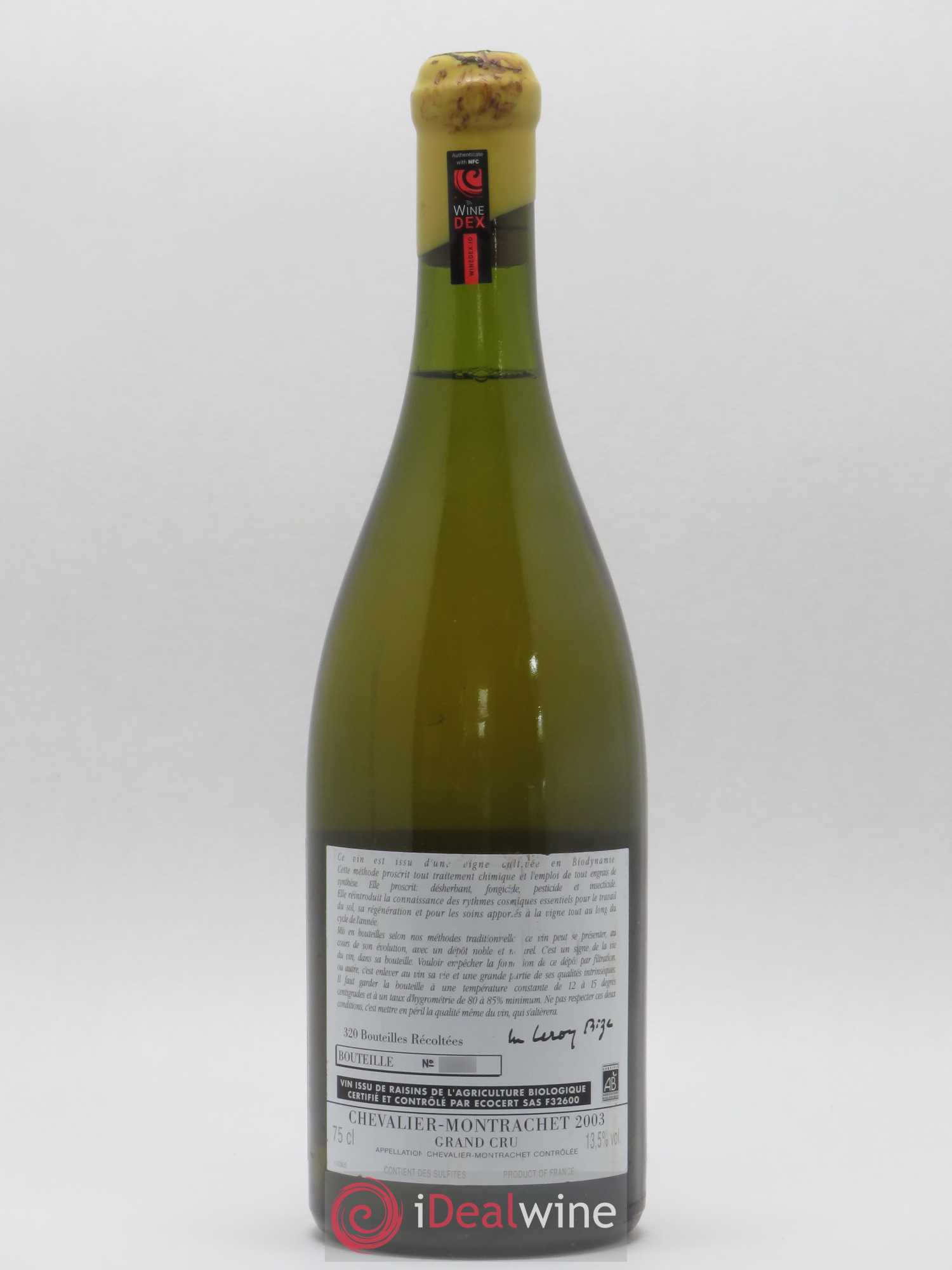 Chevalier-Montrachet Grand Cru d'Auvenay (Domaine) 2003 - Lot de 1 bouteille - 1
