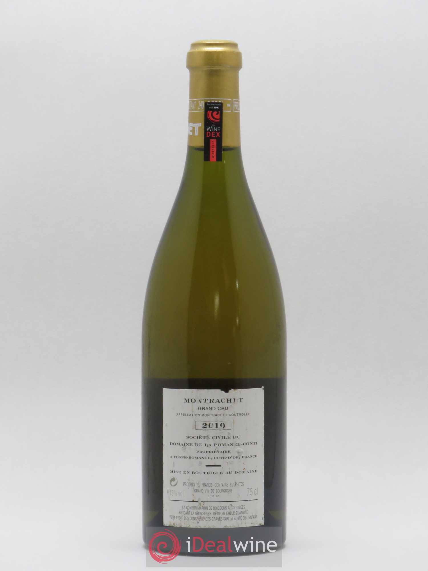 Montrachet Grand Cru Domaine de la Romanée-Conti 2010 - Lot de 1 bouteille - 1