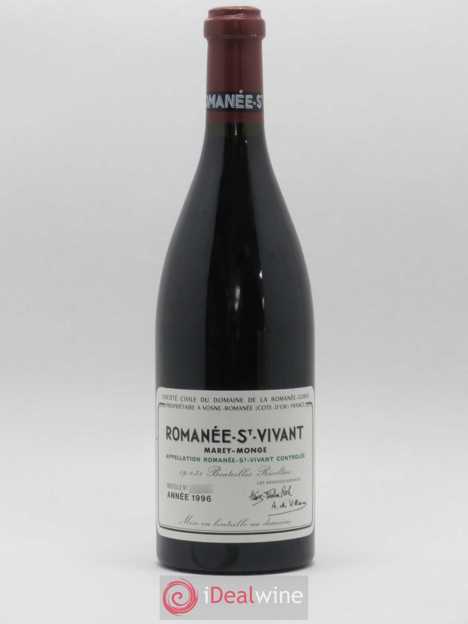 Romanée-Saint-Vivant Grand Cru Domaine de la Romanée-Conti 1996 - Lot de 1 bouteille - 0