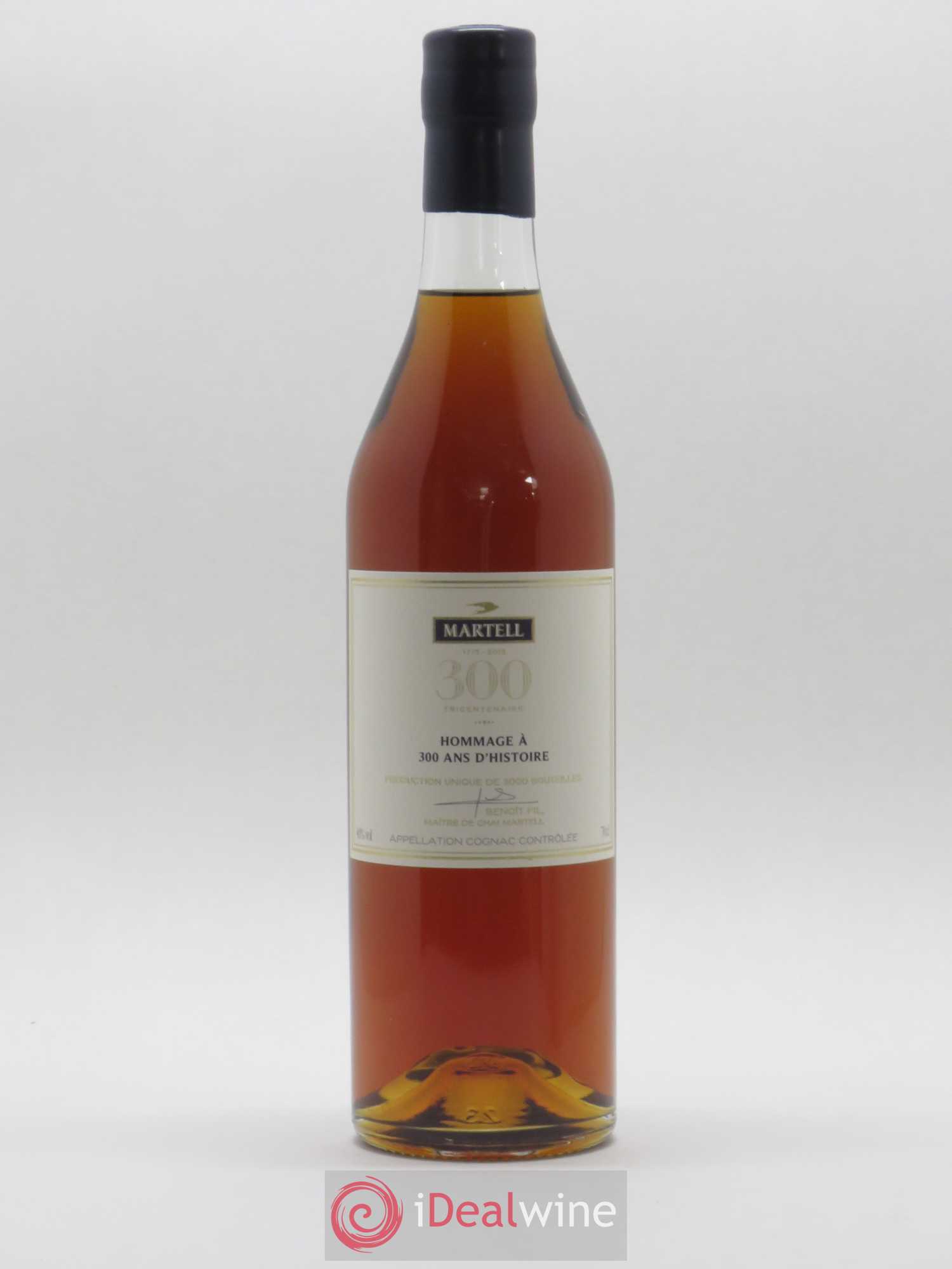 Cognac Tricentenaire Assemblage exclusif de 3 millésimes Martell - Lot de 1 bouteille - 1