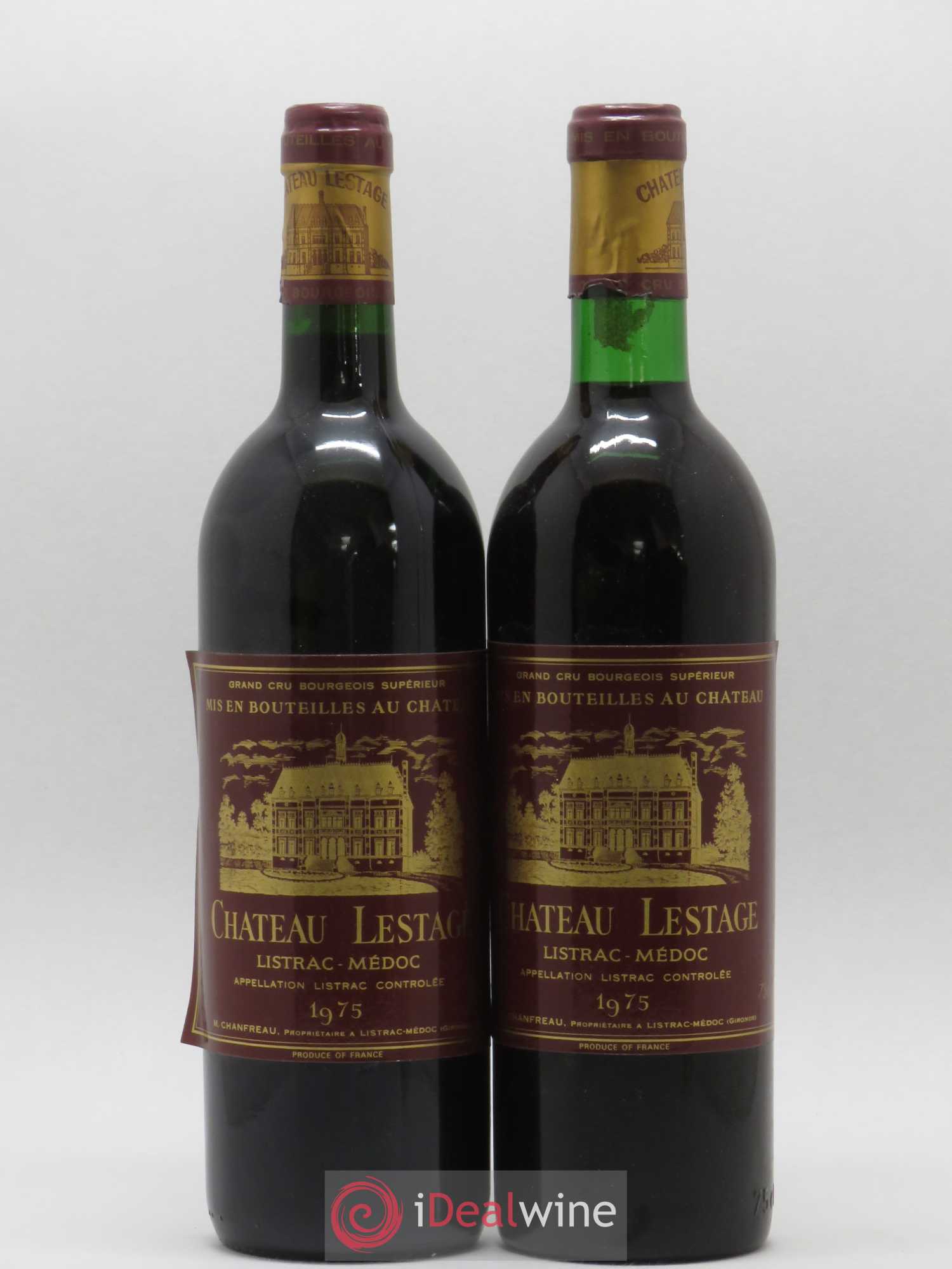 Château Lestage Cru Bourgeois 1975 - Lot de 2 bouteilles - 0