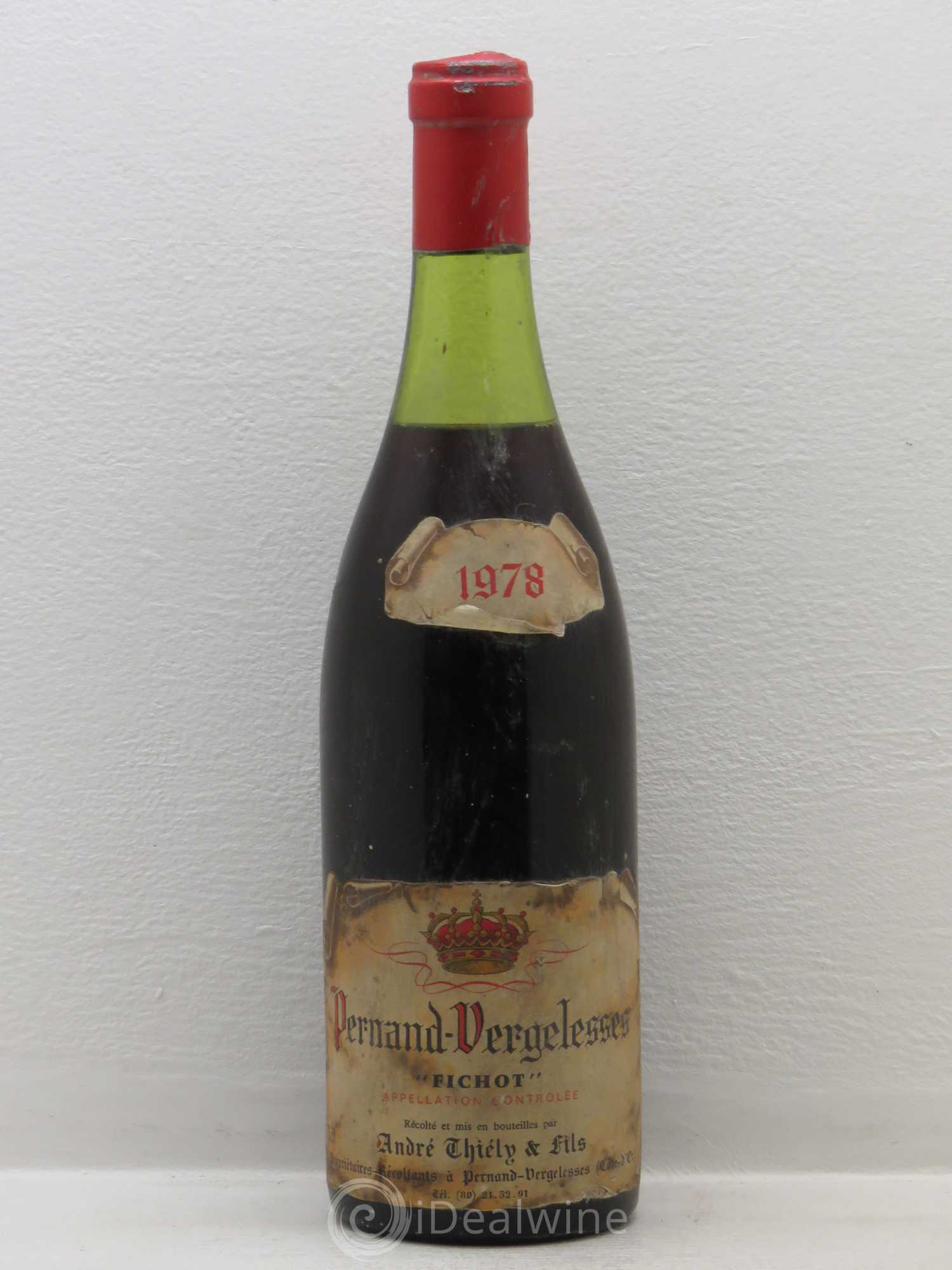 Pernand-Vergelesses 1er Cru Fichot Andre Chiely & Fils 1978 - Posten von 1 Flasche - 0
