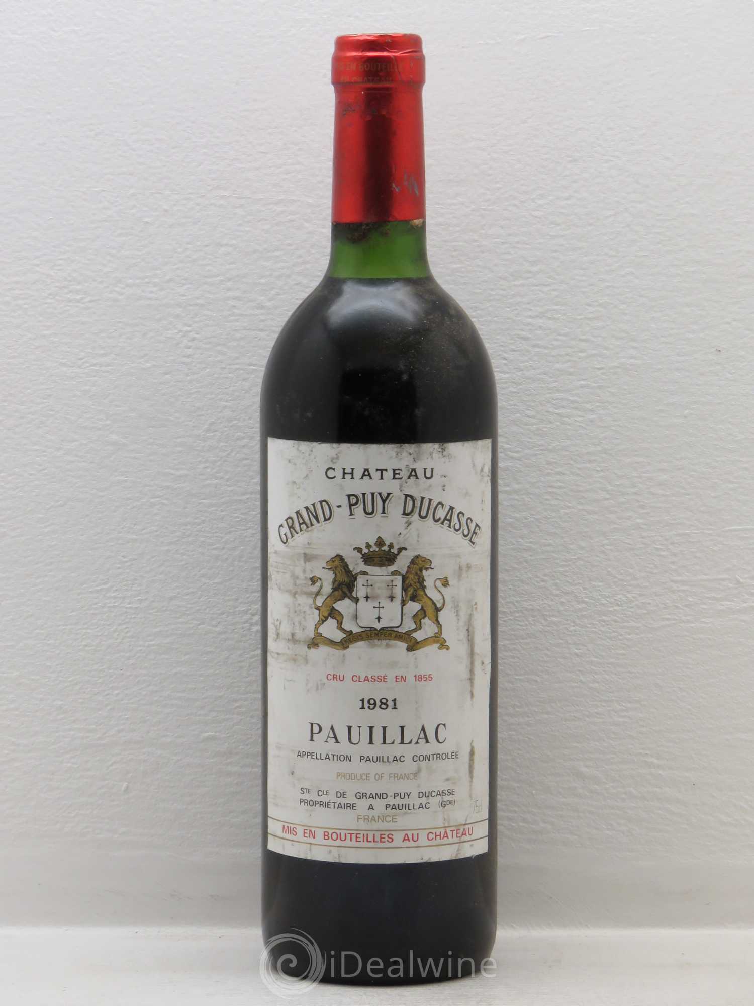 Château Grand Puy Ducasse 5ème Grand Cru Classé 1981 - Lot de 1 bouteille - 0