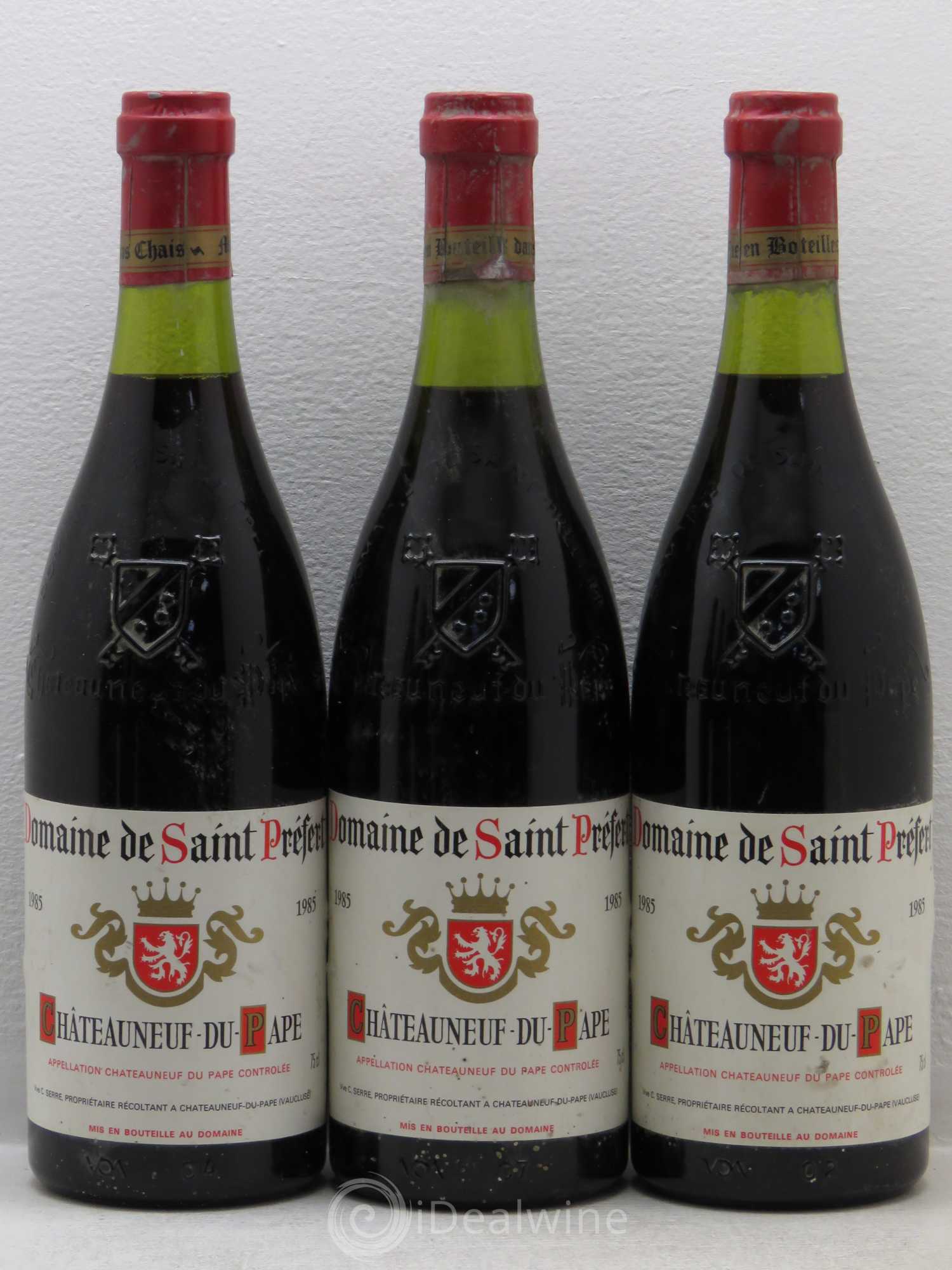 Châteauneuf-du-Pape Saint Prefert C.Serre 1985 - Lot de 6 bouteilles - 1
