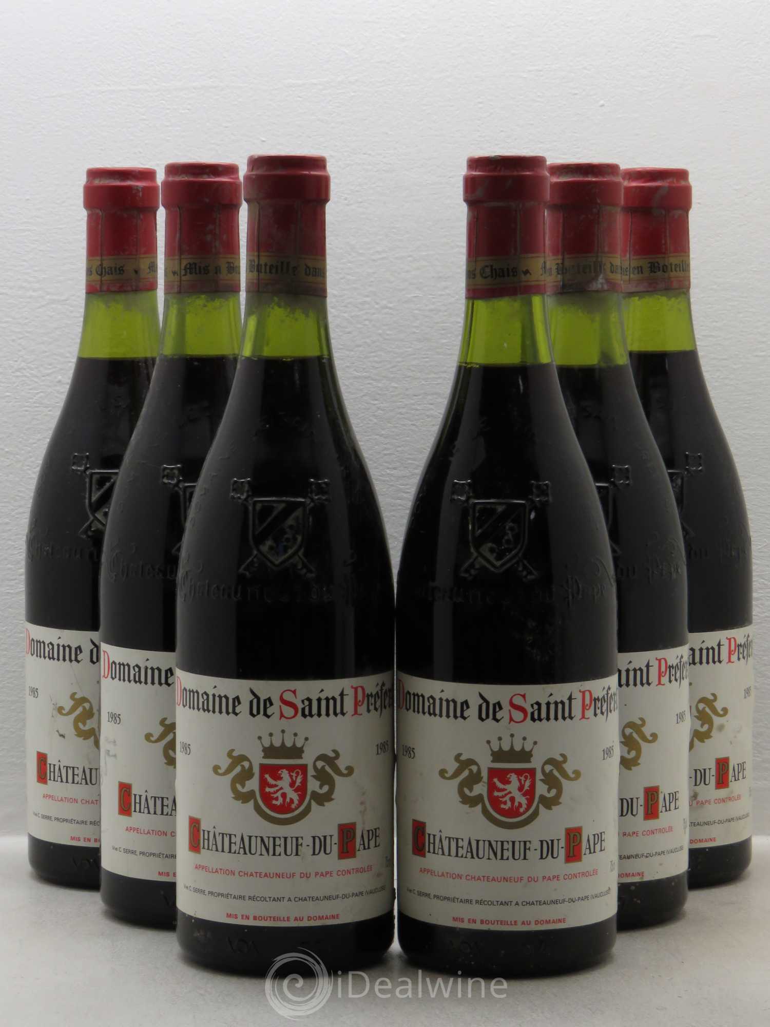 Châteauneuf-du-Pape Saint Prefert C.Serre 1985 - Lot de 6 bouteilles - 0