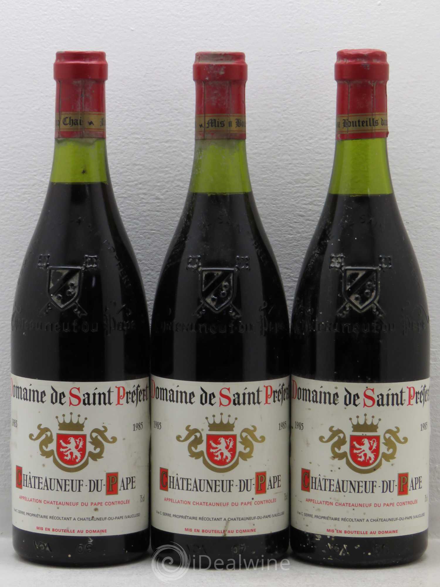 Châteauneuf-du-Pape Saint Prefert Vieilles Vignes C.Serre 1985 - Posten von 3 Flaschen - 0