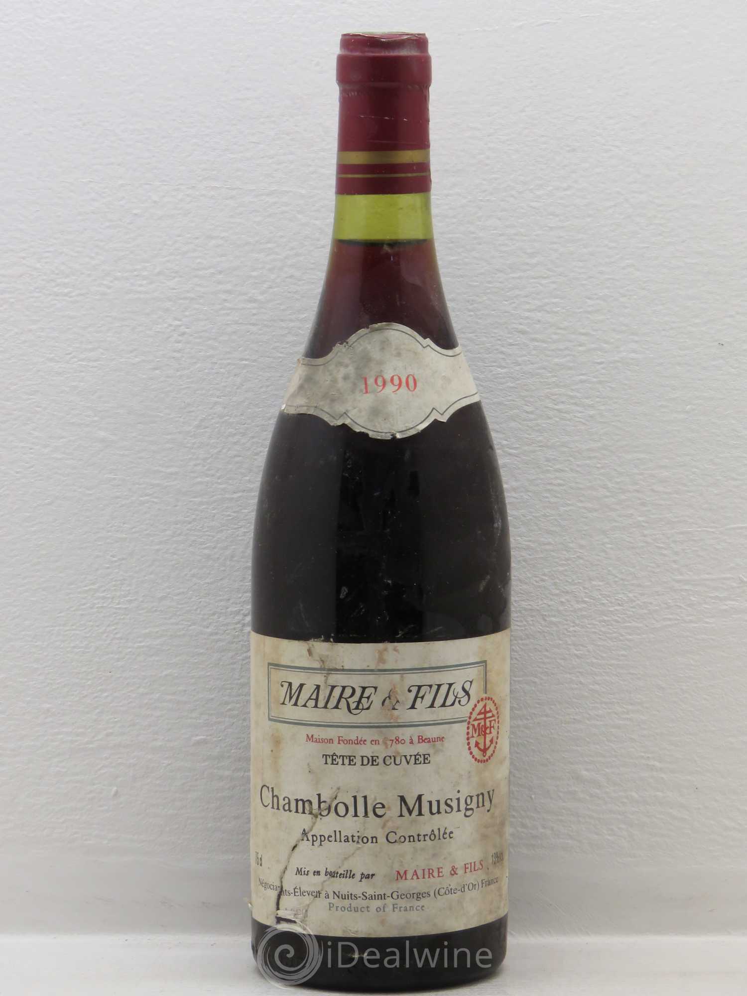 Chambolle-Musigny Maire & Fils Tete De Cuvee 1990 - Posten von 1 Flasche - 0