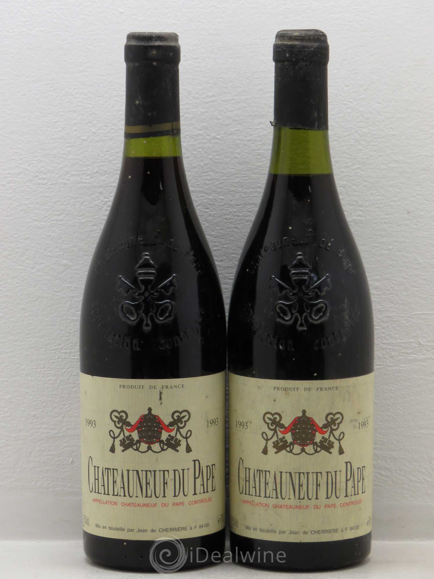 Châteauneuf-du-Pape Jean De Cherriere 1993 - Posten von 2 Flaschen - 0