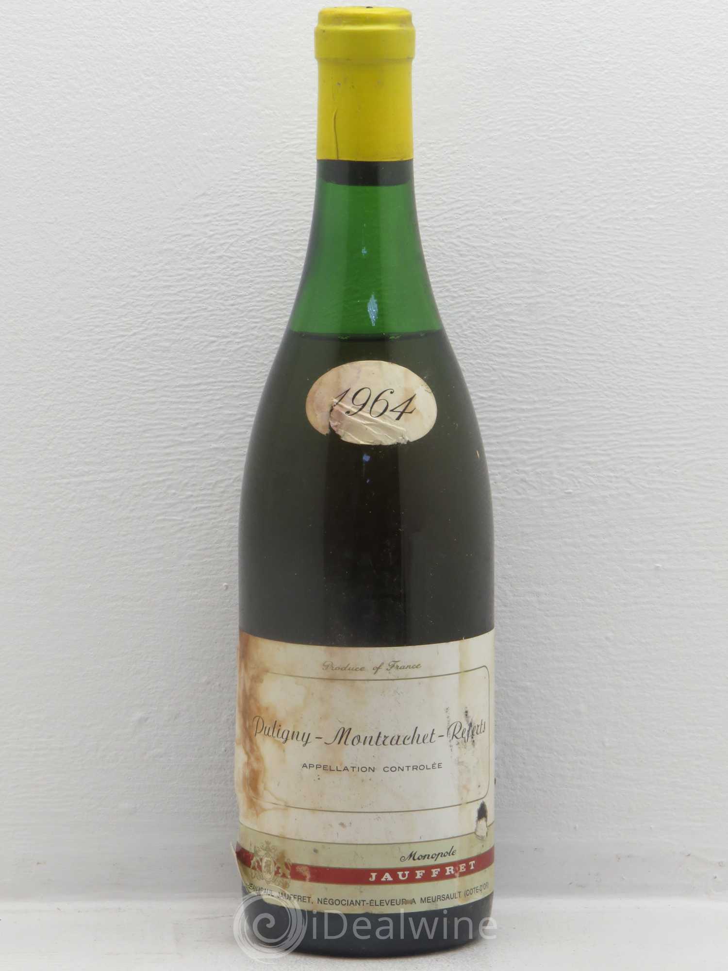 Puligny-Montrachet Domaine Jauffret Les Referts 1964 - Posten von 1 Flasche - 0