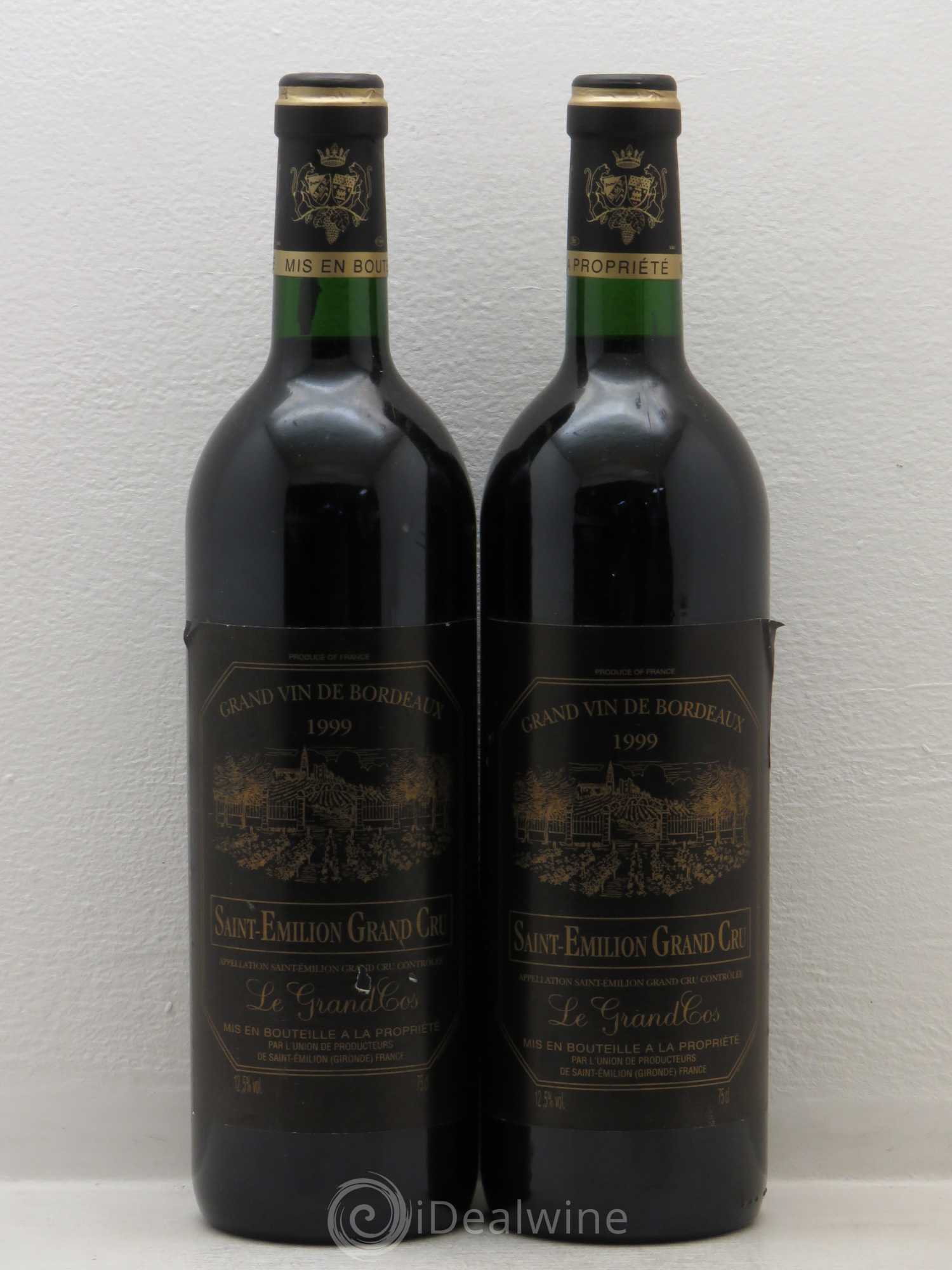 Saint-Émilion Grand Cru Le Grandcos 1999 - Posten von 2 Flaschen - 0