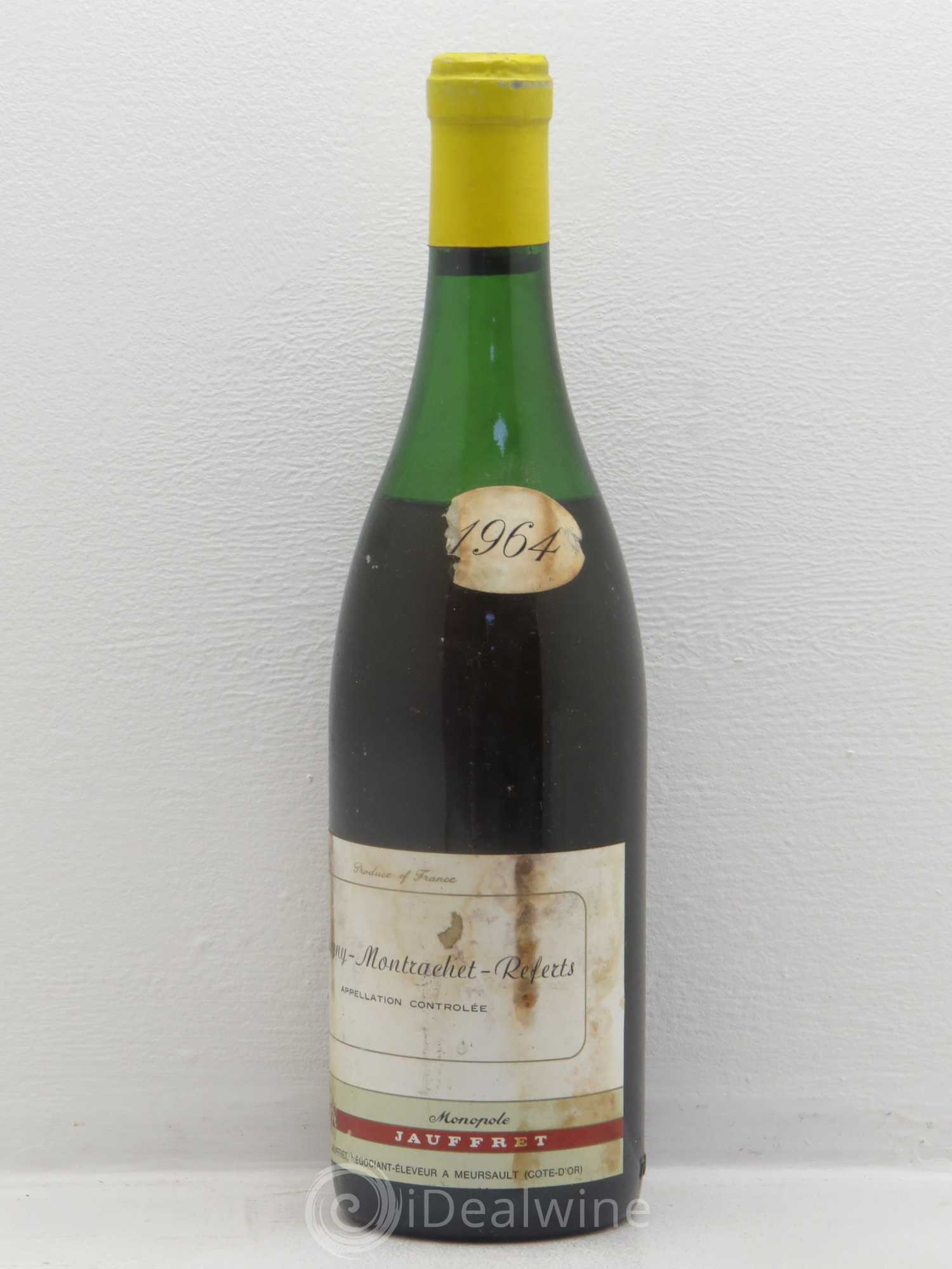 Puligny-Montrachet Domaine Jauffret Les Referts 1964 - Posten von 1 Flasche - 0