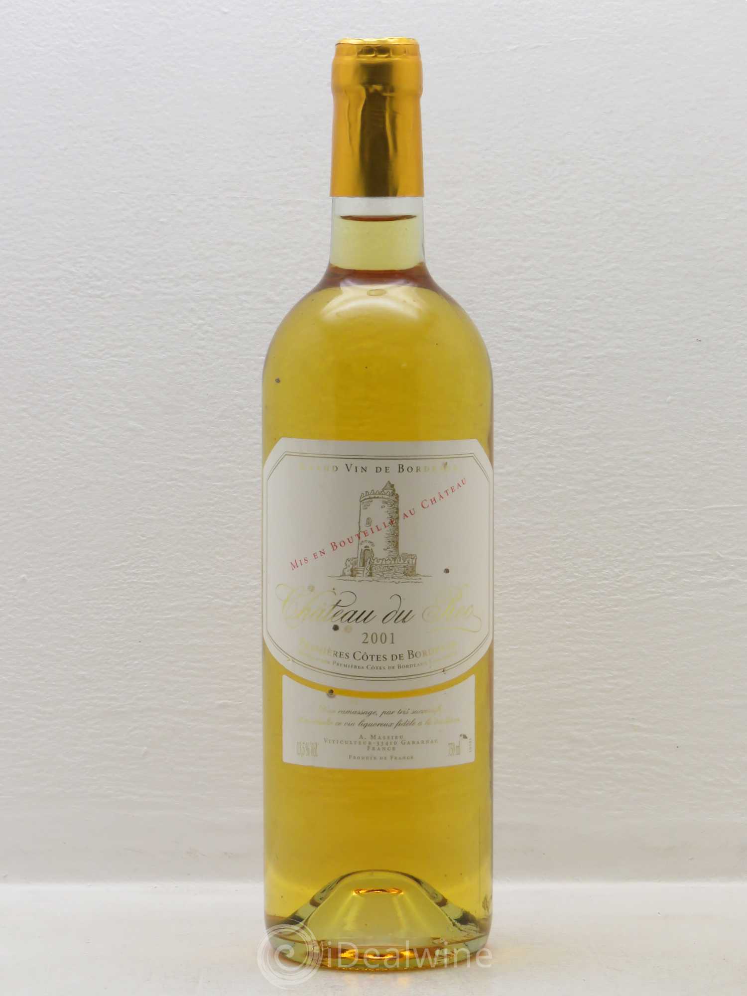 Bordeaux 1eres Côtes de Bordeaux Château Du Roc x A.Massieu 2001 - Posten von 1 Flasche - 0
