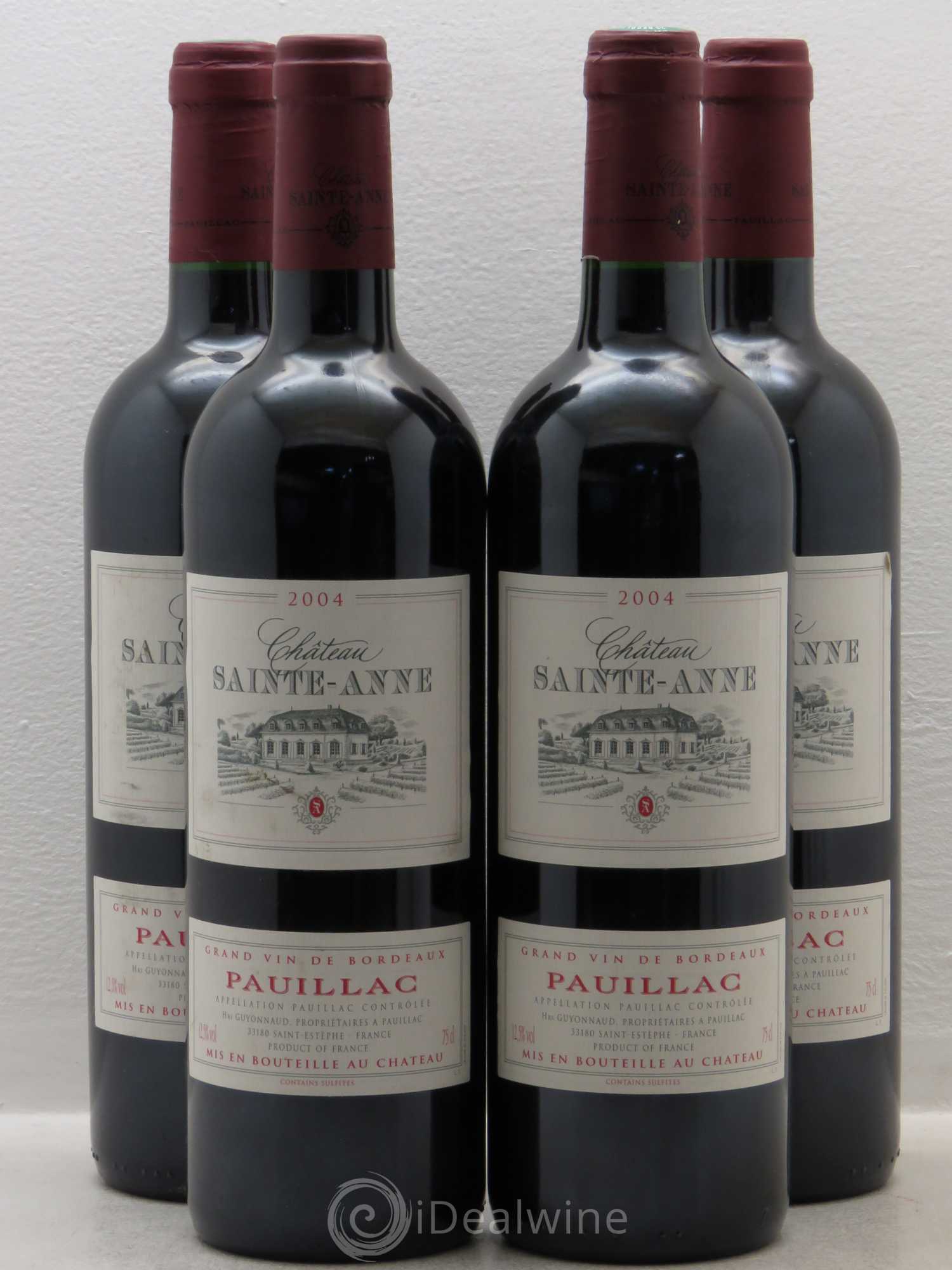 Pauillac Chateau Sainte Anne Héritiers Guyonnaud 2004 - Posten von 4 Flaschen - 0