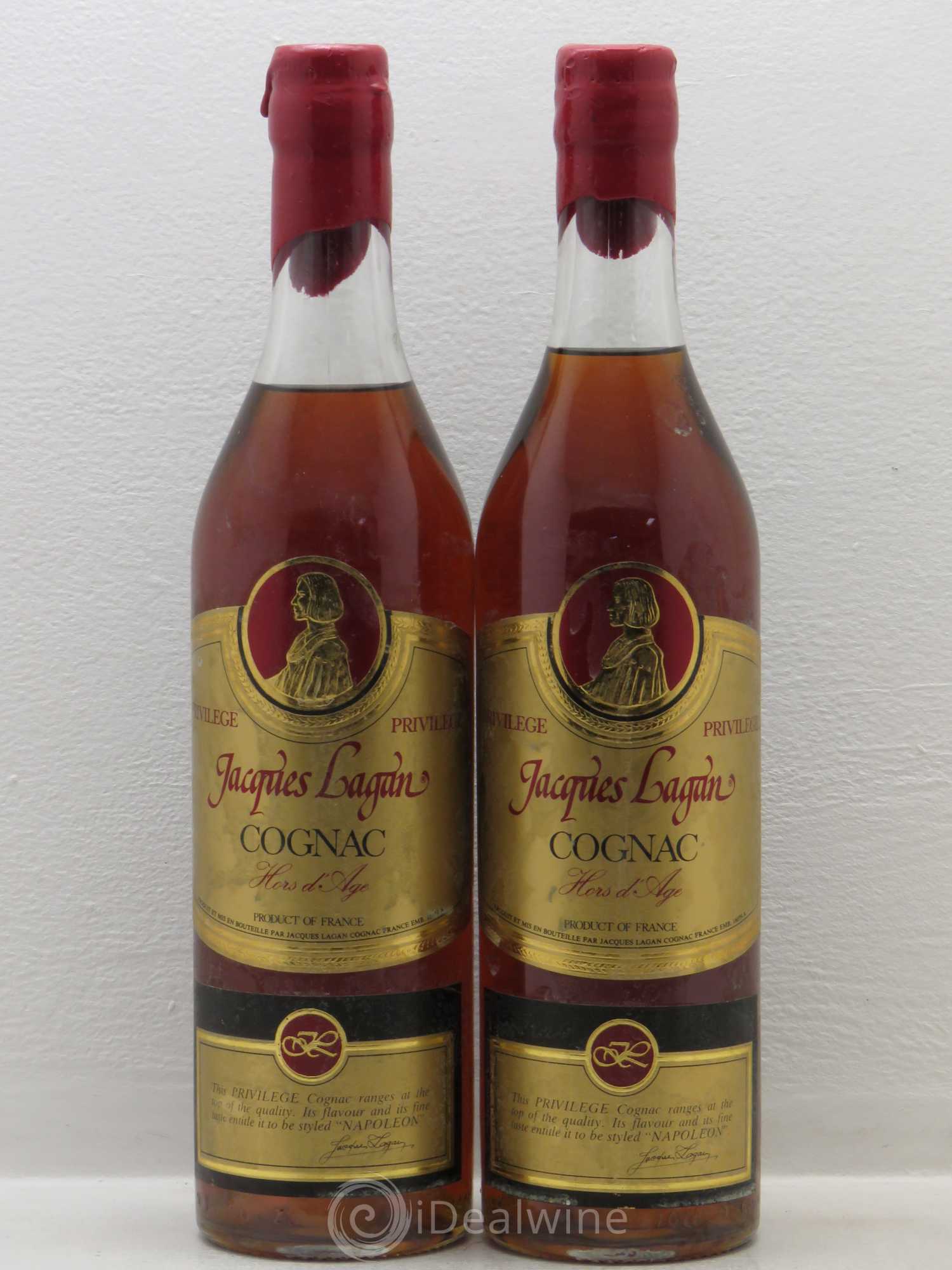 Cognac Hors d'age Jacques Lagan Privilège - Posten von 2 Flaschen - 0
