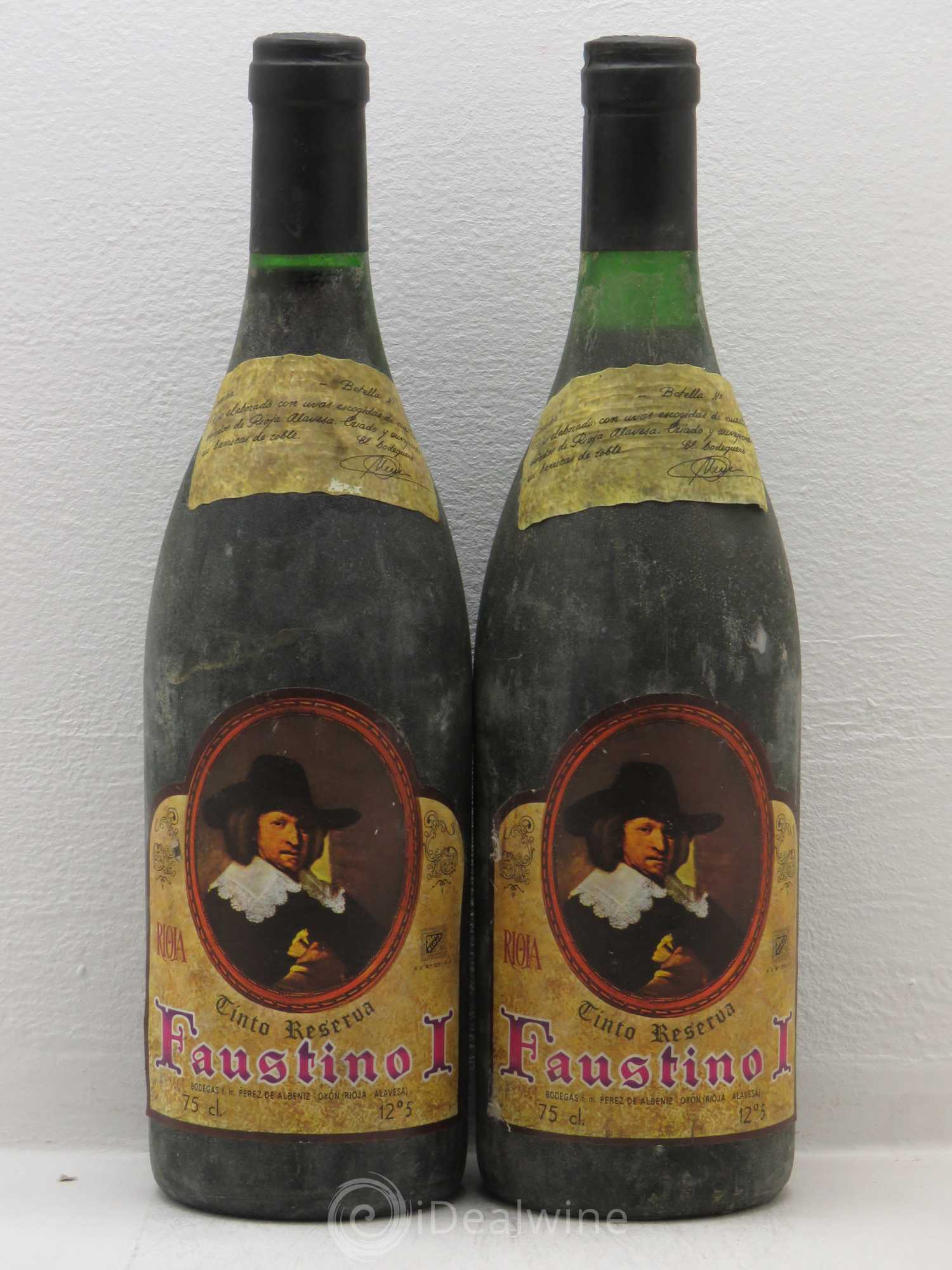 Rioja DOCA Faustino I Tinto Reserva 1971 - Lot de 2 bouteilles - 0