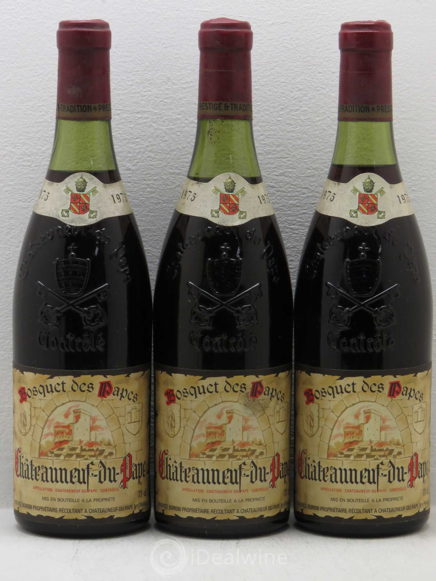 Châteauneuf-du-Pape Bosquet Des Papes 1975 - Posten von 3 Flaschen - 0