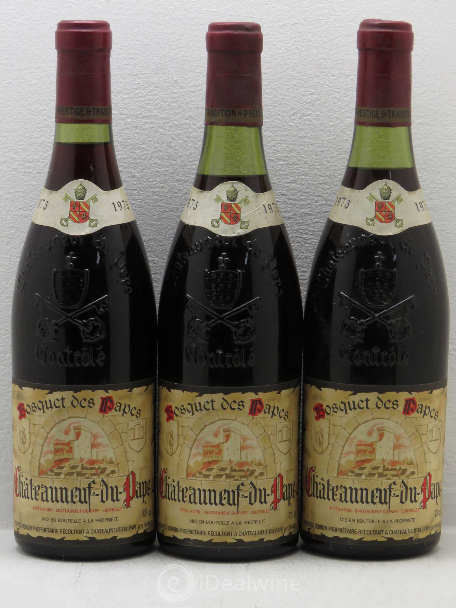 Châteauneuf-du-Pape Bosquet Des Papes 1975 - Posten von 3 Flaschen - 0