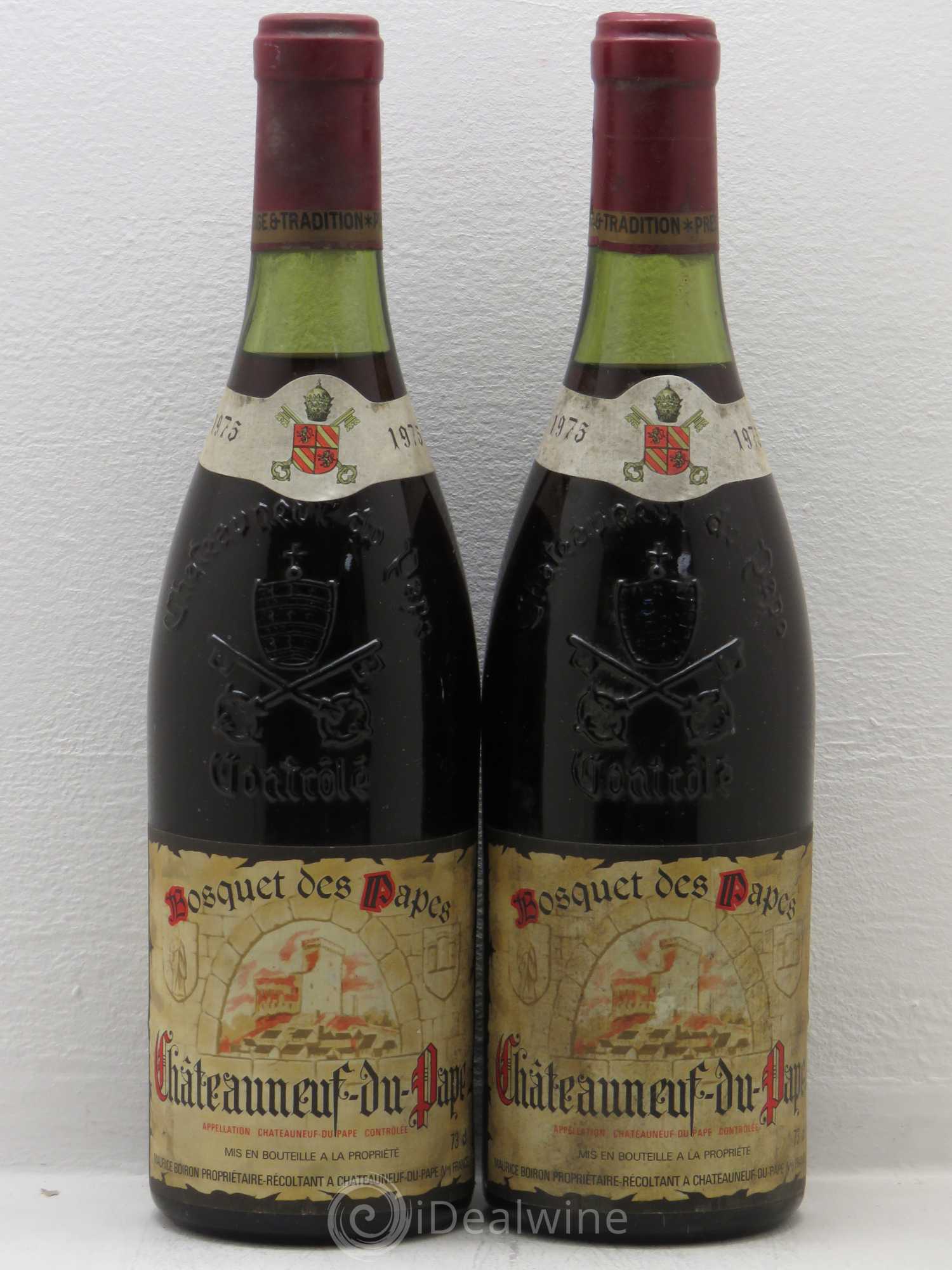 Châteauneuf-du-Pape Bosquet Des Papes 1975 - Posten von 2 Flaschen - 0