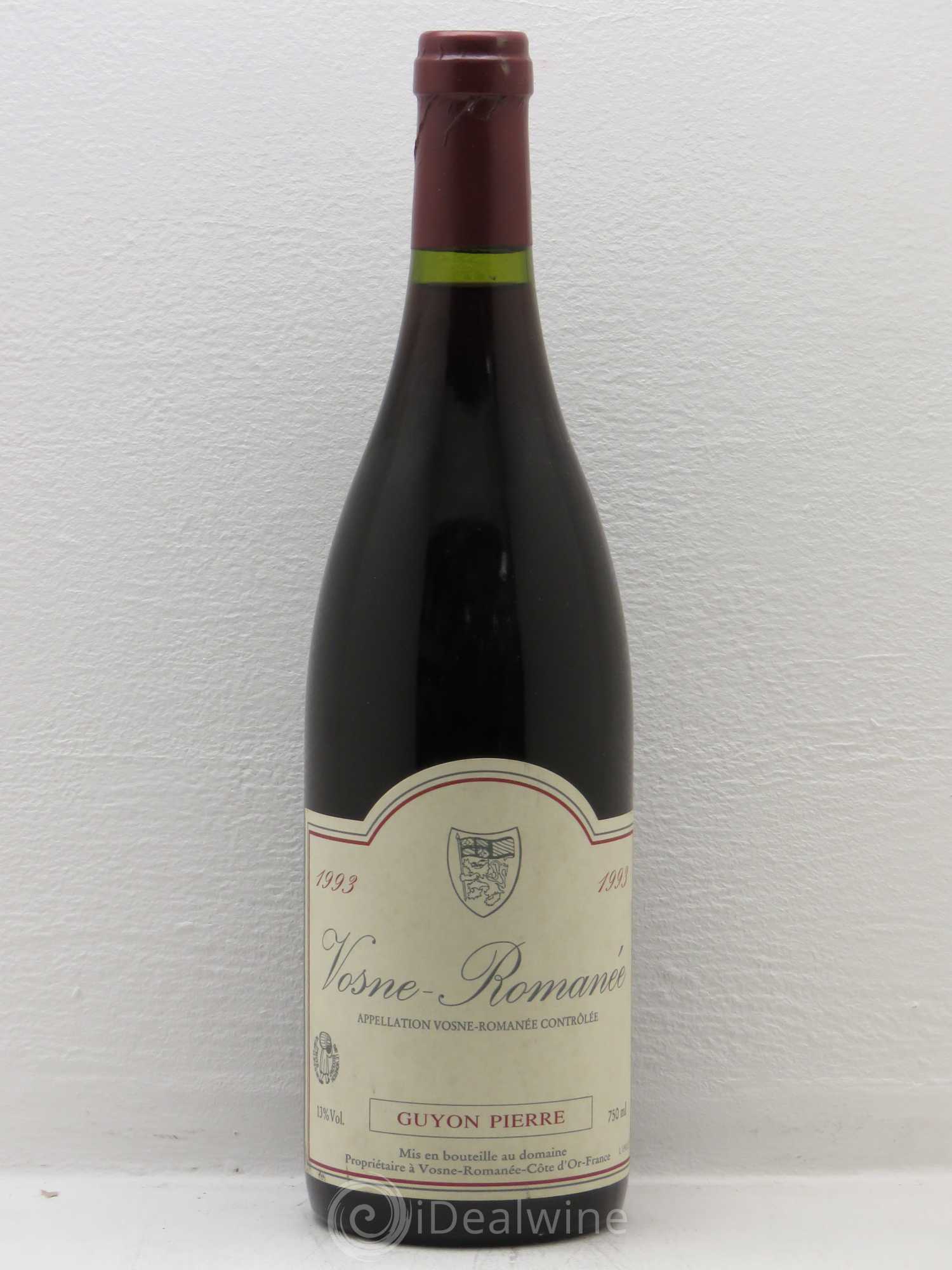 Vosne-Romanée Guyon Pierre 1993 - Posten von 1 Flasche - 0
