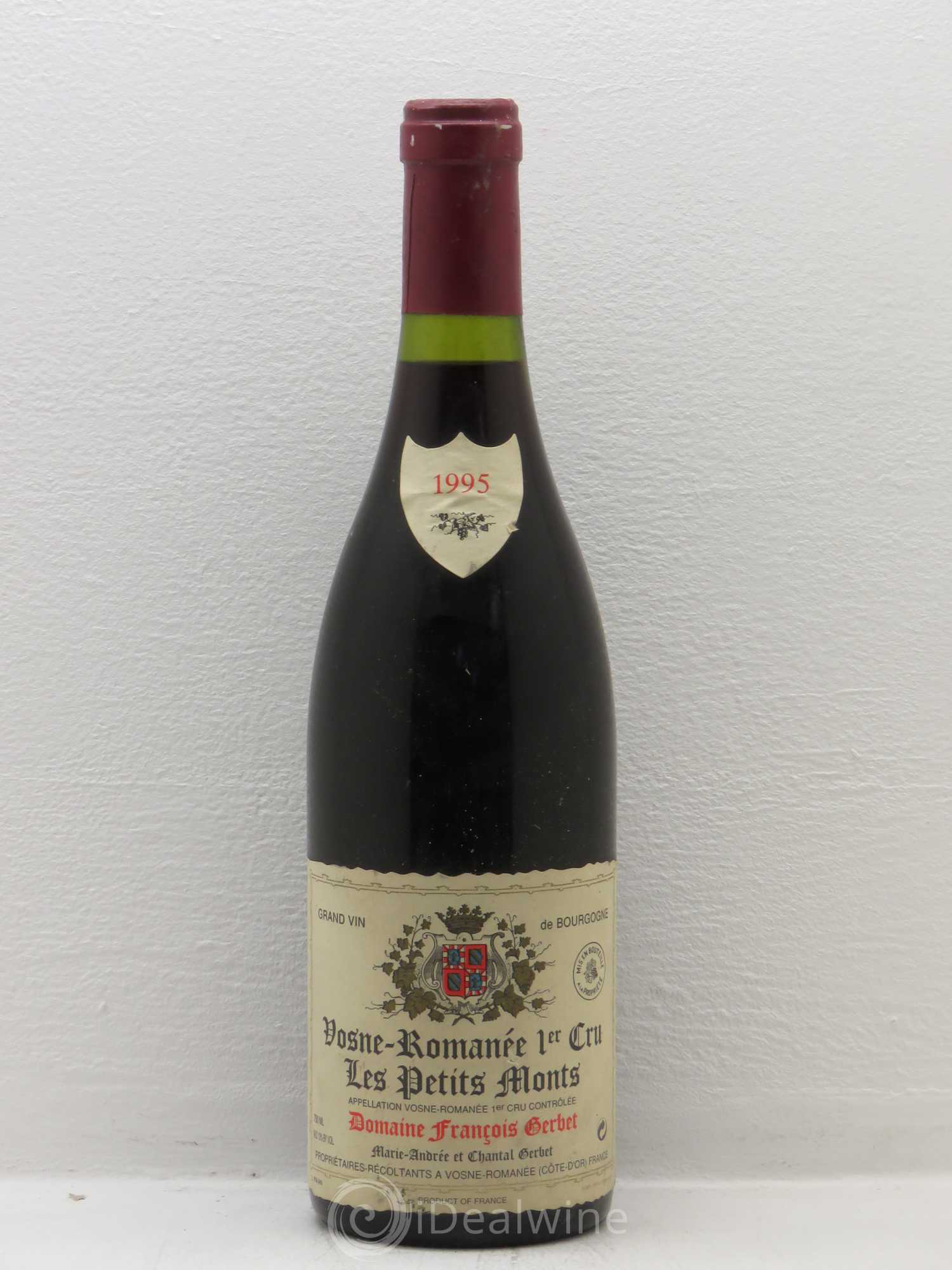 Vosne-Romanée 1er Cru Les Petits Monts François Gerbet 1995 - Posten von 1 Flasche - 0