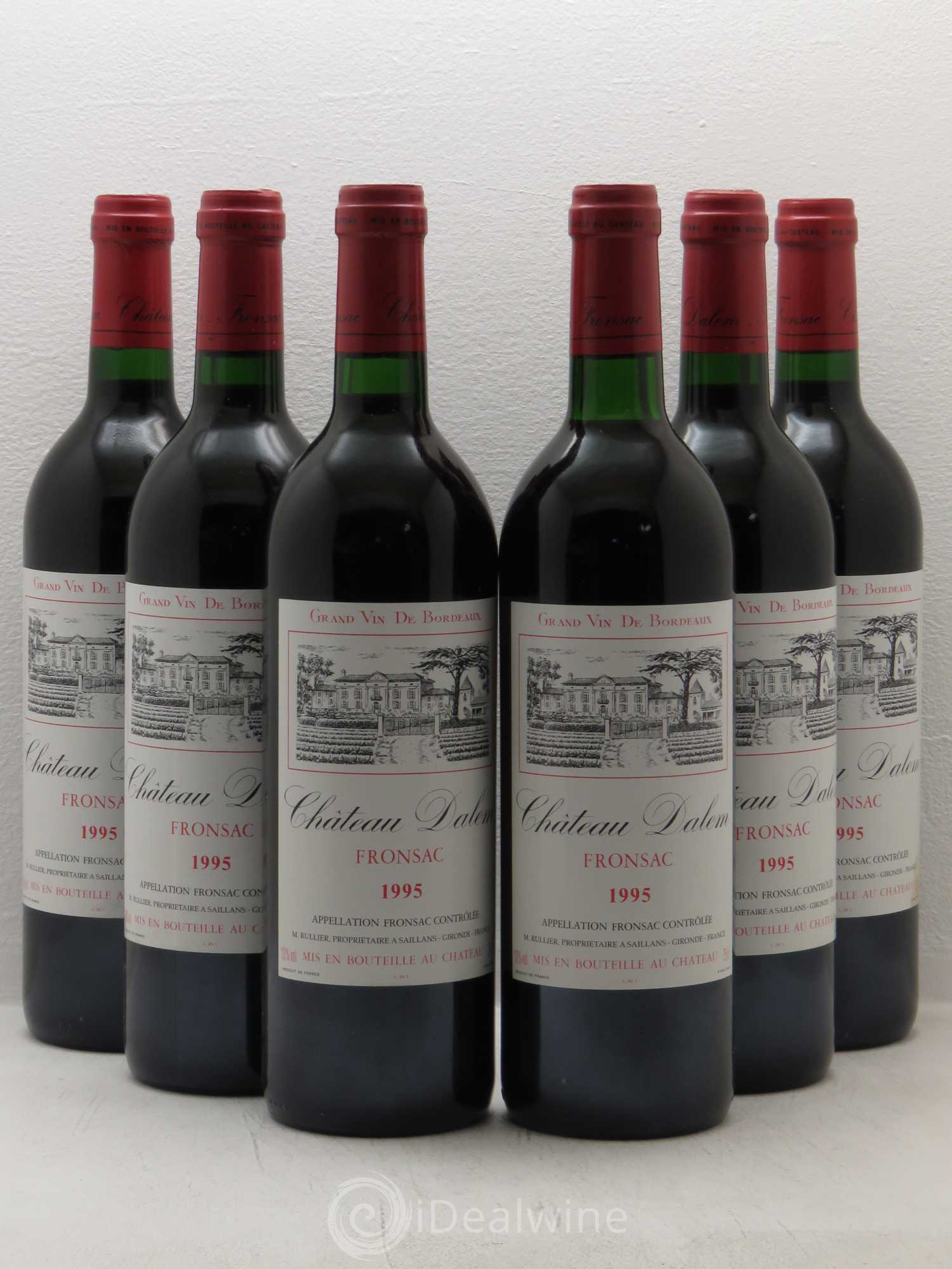 Fronsac Château Dalem 1995 - Posten von 6 Flaschen - 0