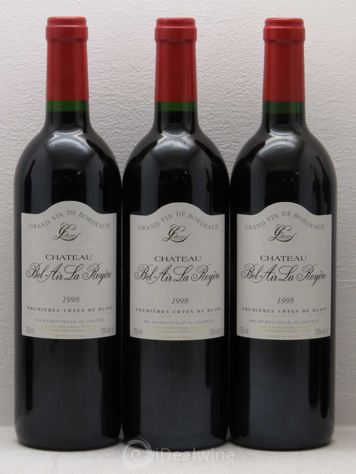 Château Bel Air La Royere 1998 - Lot de 6 bouteilles - 1