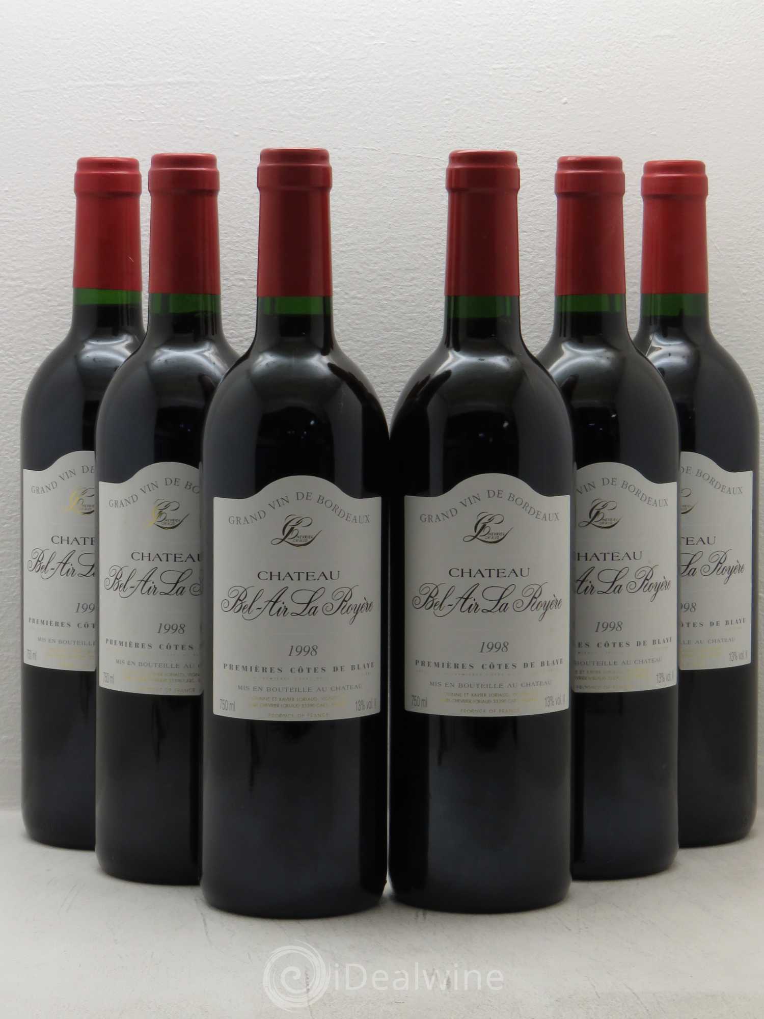 Château Bel Air La Royere 1998 - Lot de 6 bouteilles - 0