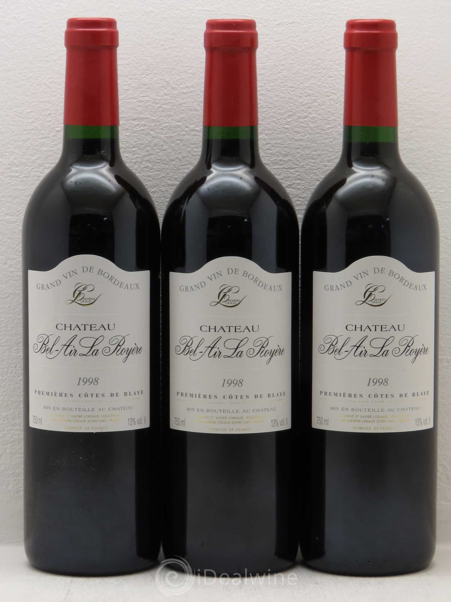 Château Bel Air La Royere 1998 - Posten von 6 Flaschen - 2