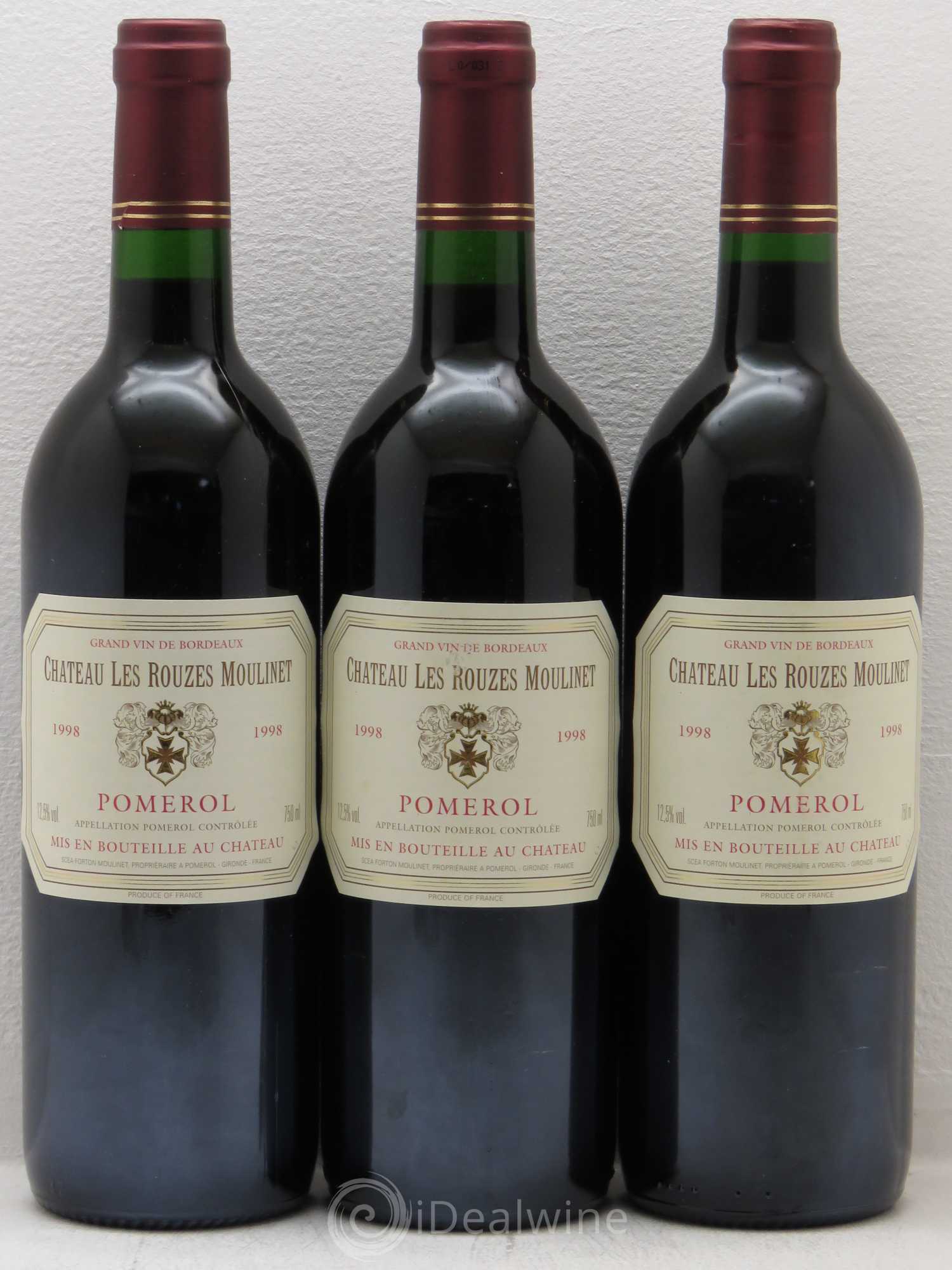 Pomerol Chateau Rouzes Moulinet 1998 - Lot de 6 bouteilles - 2