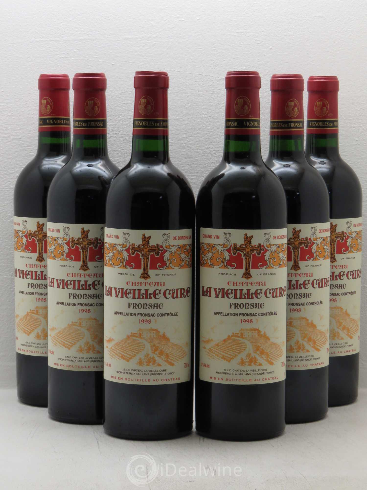 Château La Vieille Cure 1998 - Lot de 6 bouteilles - 0