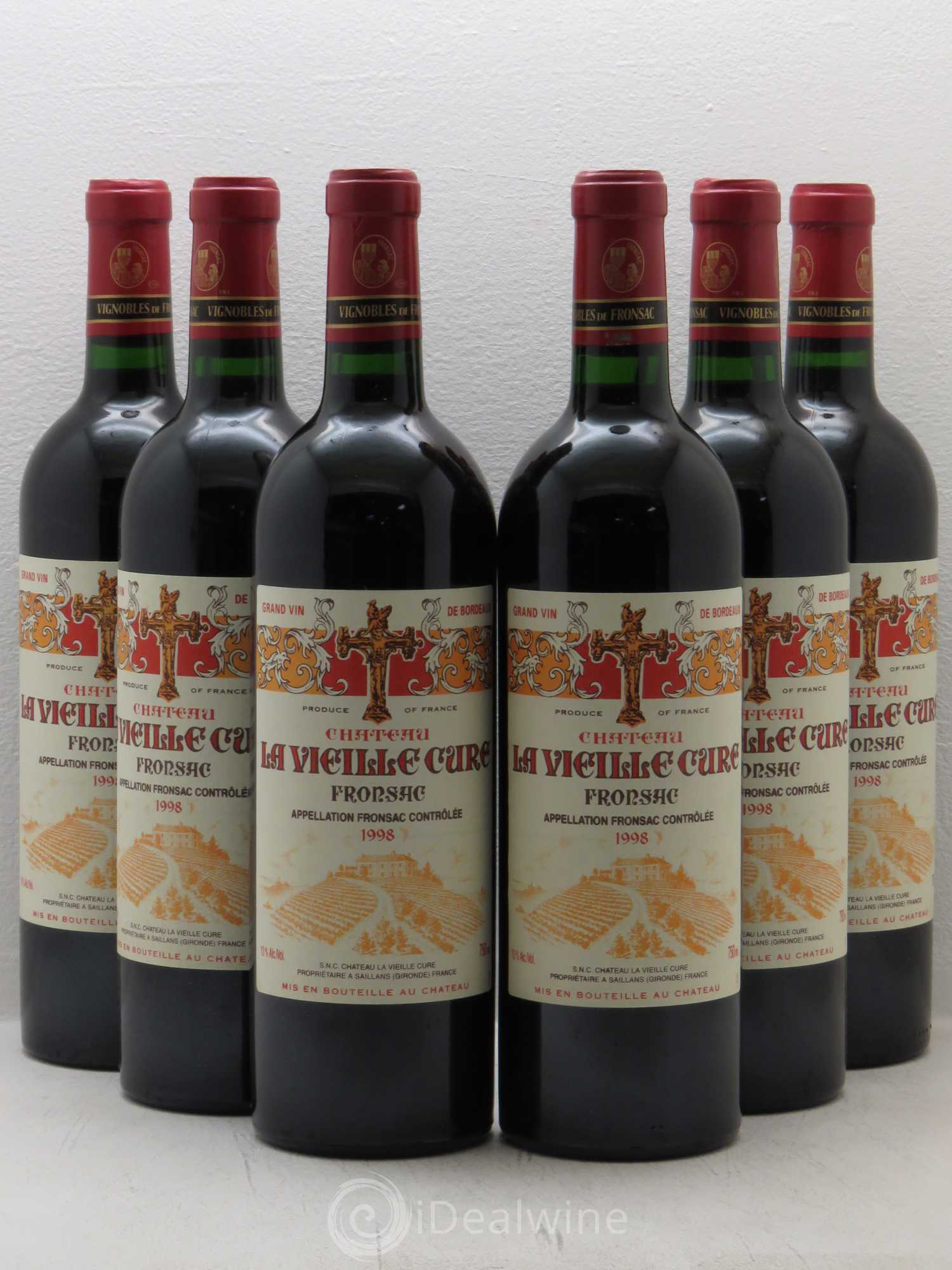 Château La Vieille Cure 1998 - Lot de 6 bouteilles - 0