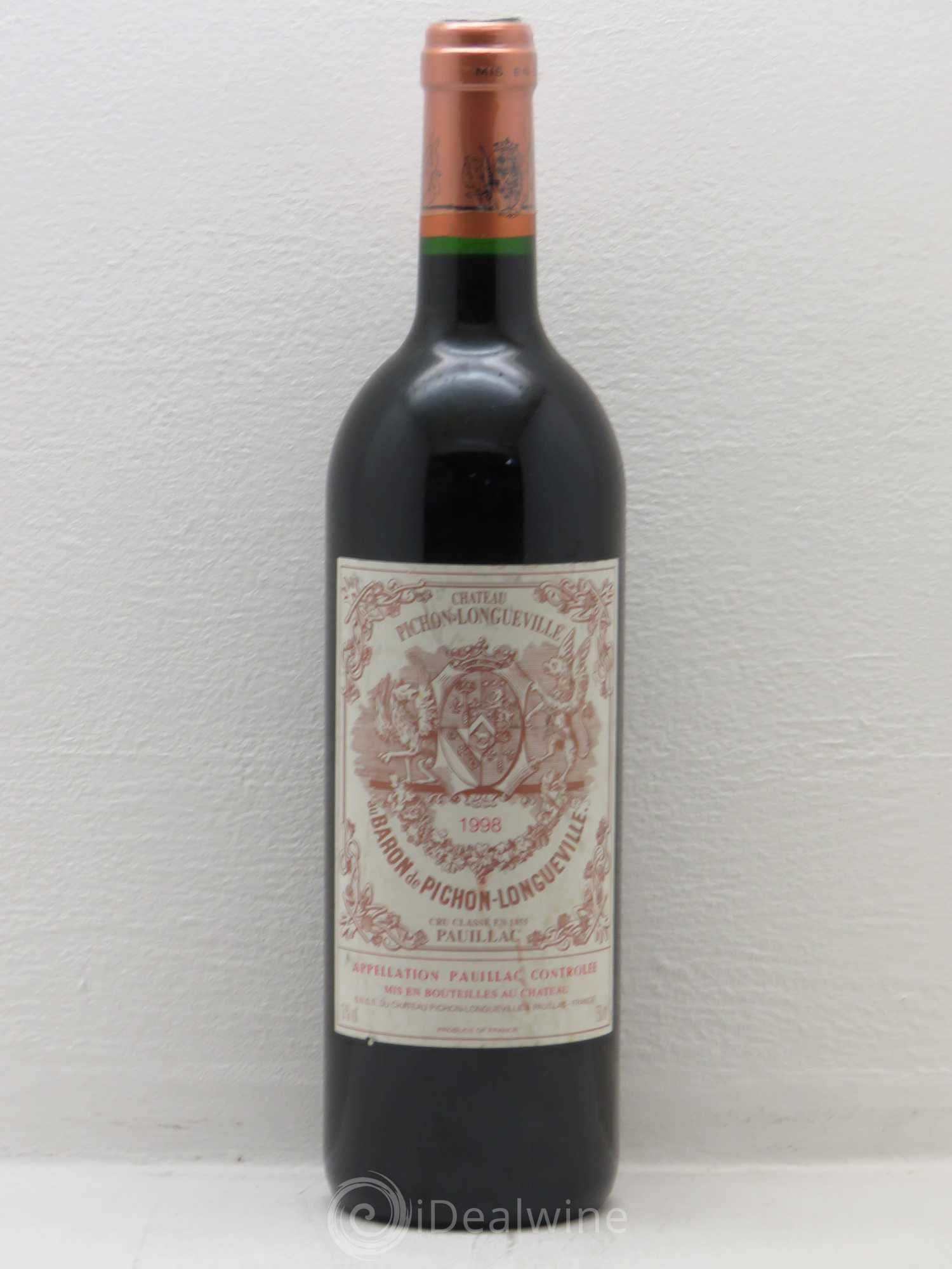 Pichon Longueville Baron 2ème Grand Cru Classé 1998 - Lot de 1 bouteille - 0