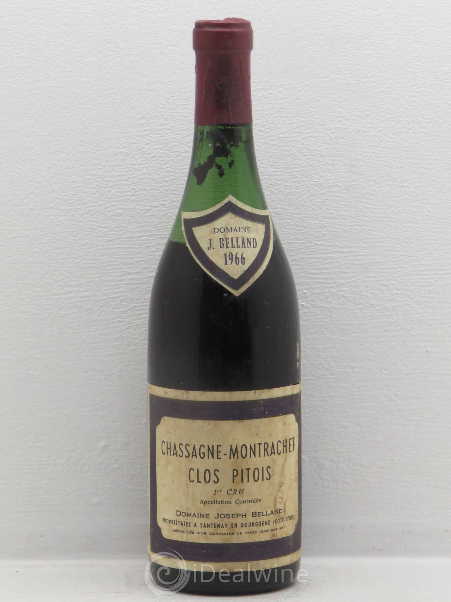 Chassagne-Montrachet 1er Cru Clos Pitois Joseph Belland - Posten von 1 Flasche - 0