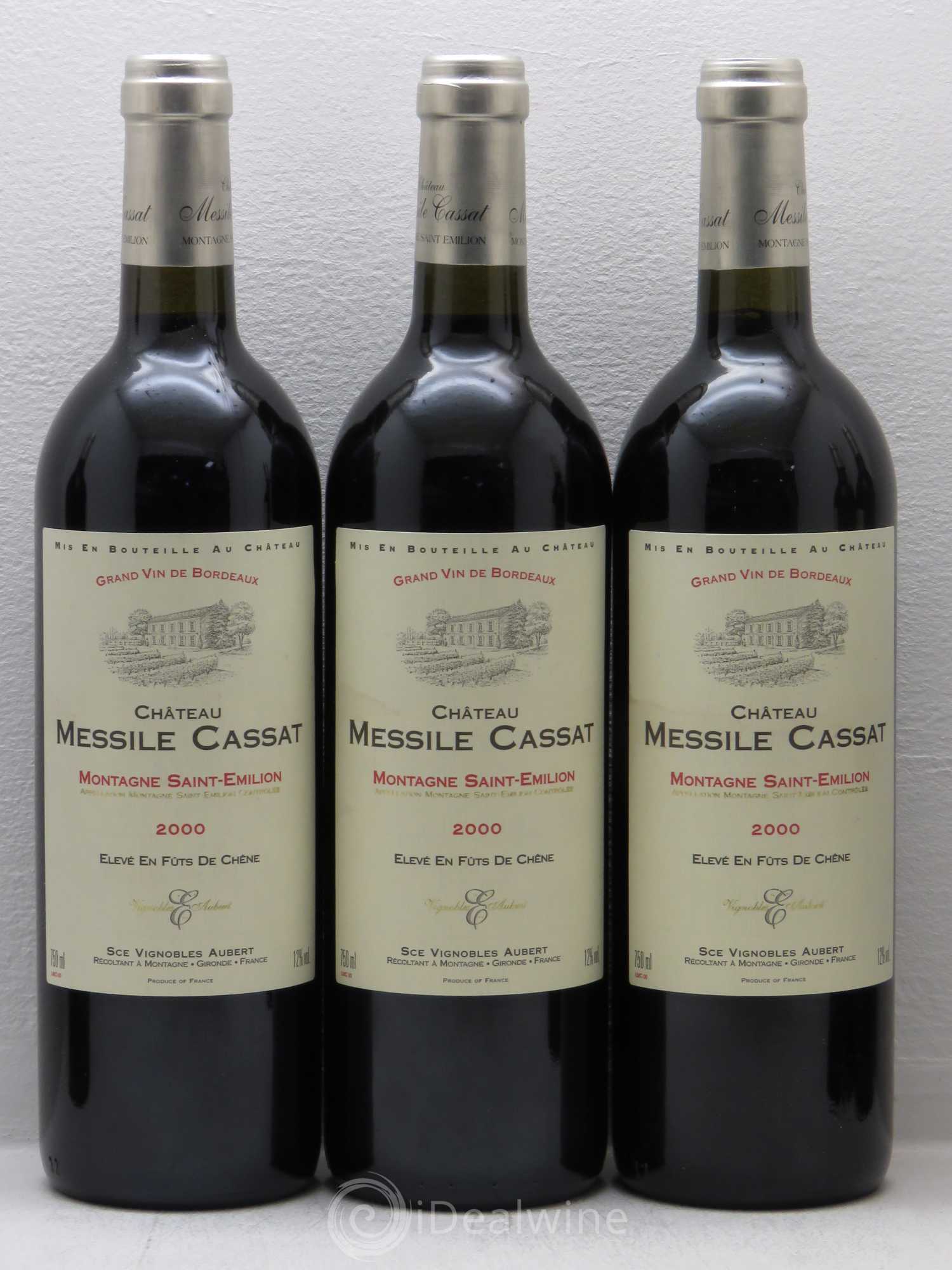 Montagne Saint-Émilion Château Messile Cassat 2000 - Lot de 6 bouteilles - 1