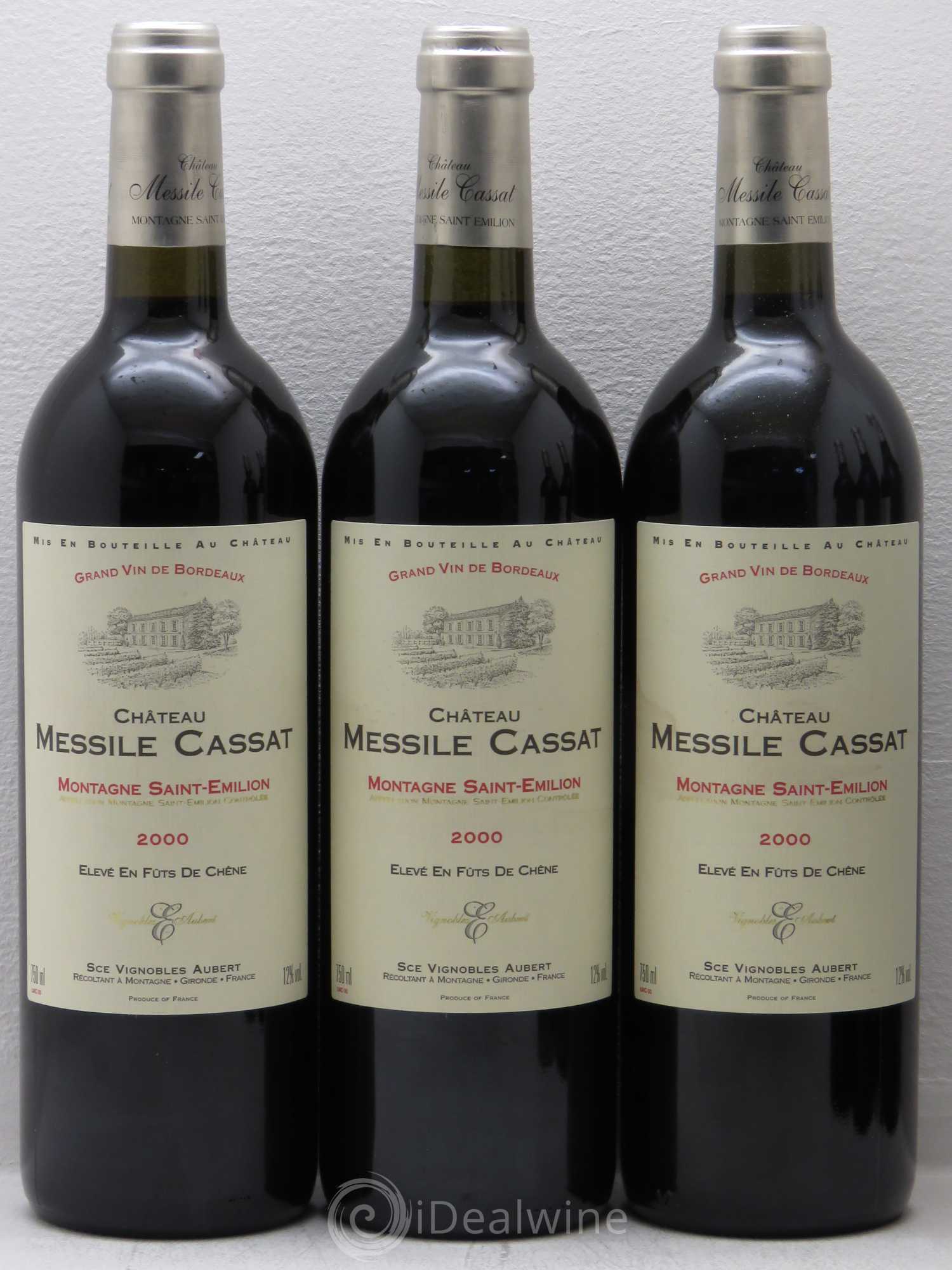Montagne Saint-Émilion Château Messile Cassat 2000 - Lot de 6 bouteilles - 1