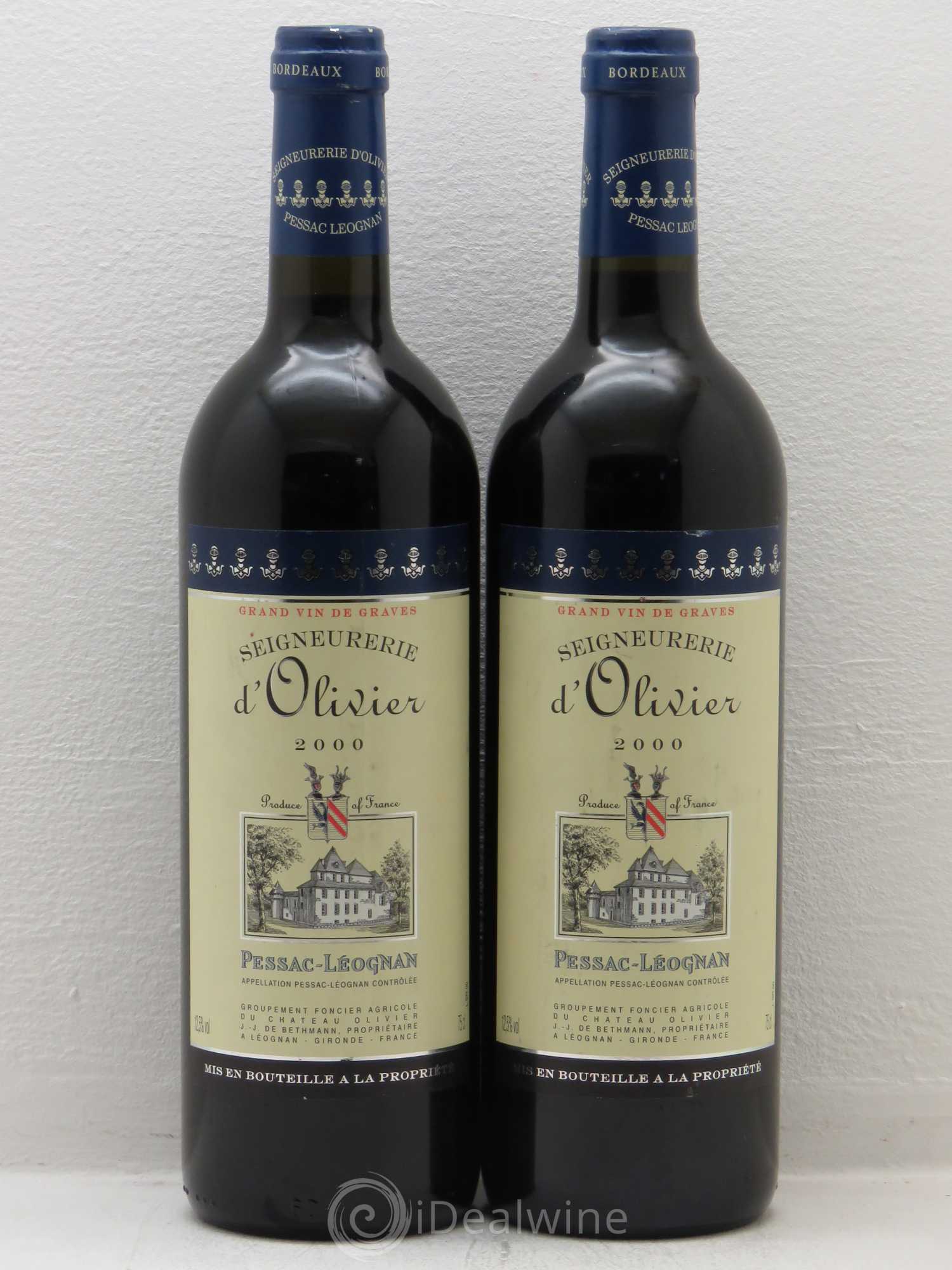 Pessac-Léognan Seigneurerie d'Olivier 2000 - Posten von 2 Flaschen - 0